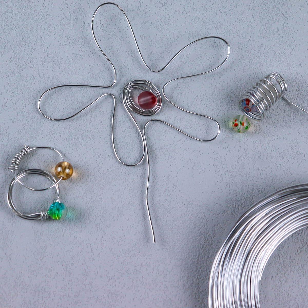 Alambre de aluminio 1mm TKYZMS 50m para manualidades y joyería