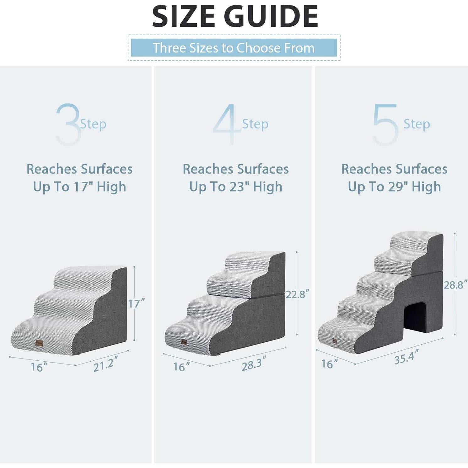 Escalera para Perros Garnpet 3 Pasos Antideslizante Gris