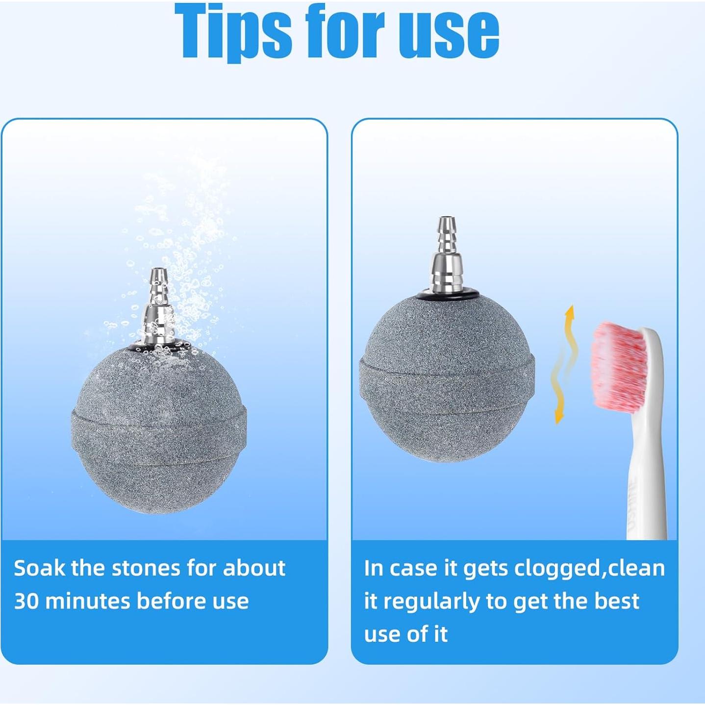 Piedra de Aire AQUANEAT 5.08 cm para Estanque y Acuario 2 Piezas