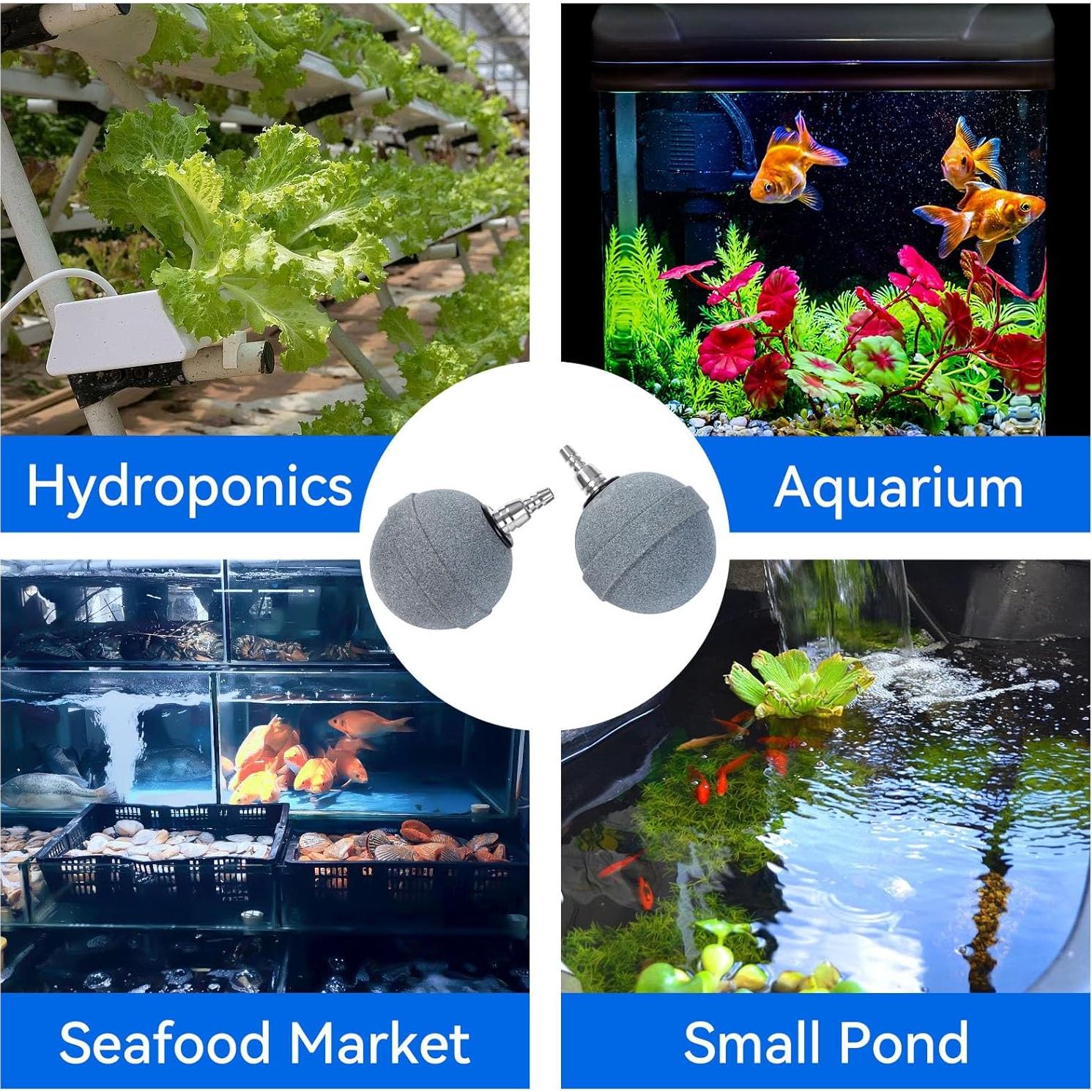 Piedra de Aire AQUANEAT 5.08 cm para Estanque y Acuario 2 Piezas