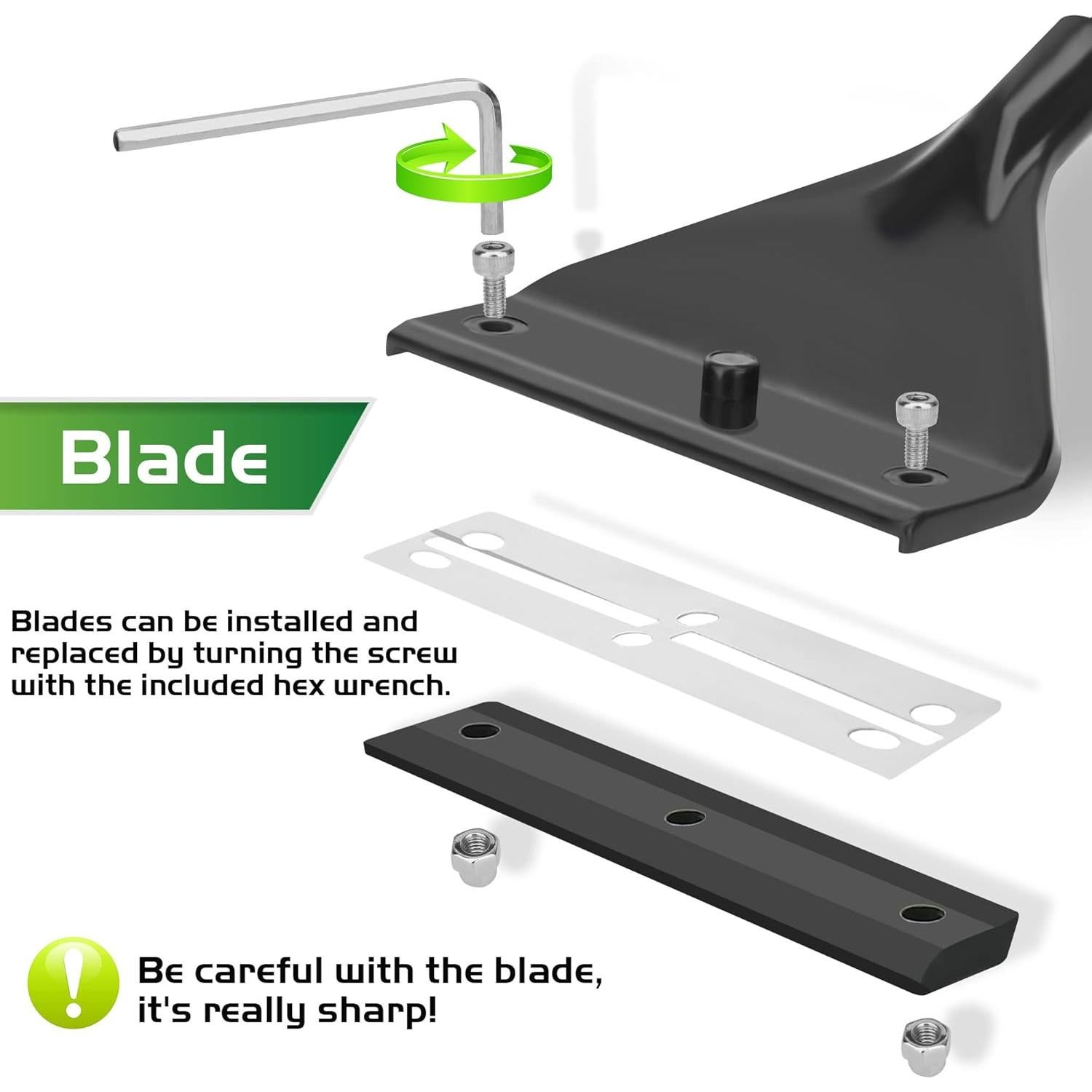 Raspador de Algas Profesional Neptonion 62 cm con 10 Cuchillas