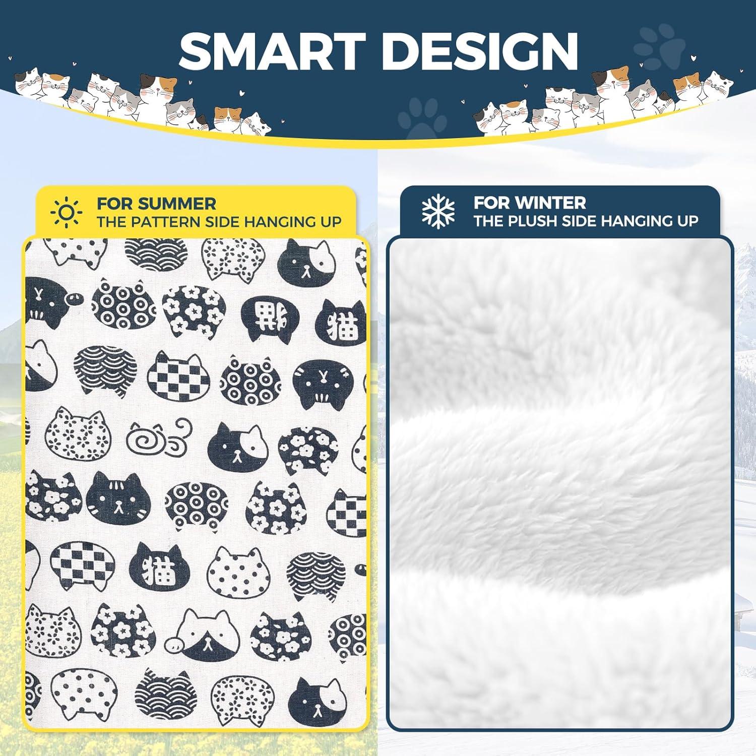 Hamaca para Gato Admaison 2 Pack Reversible Ajustable 50x35cm