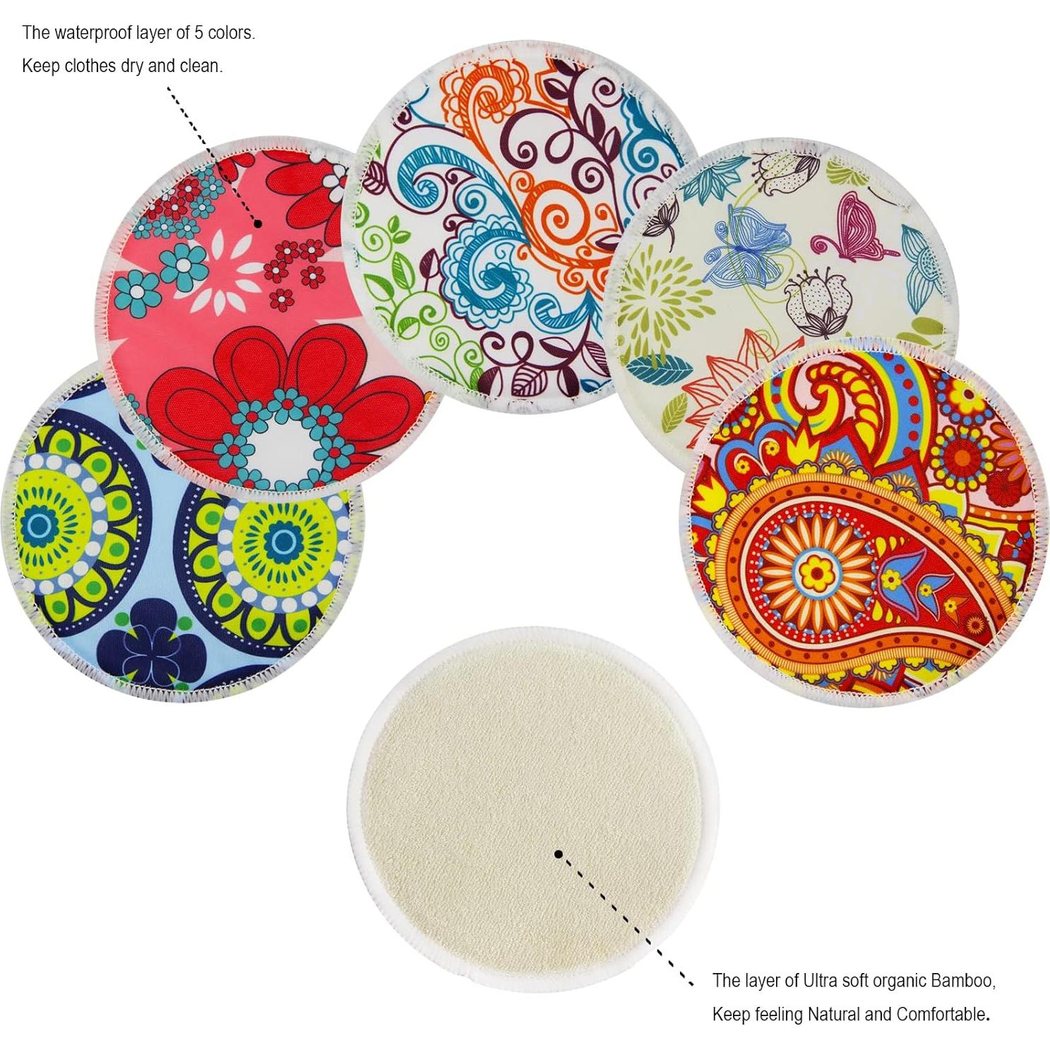 Almohadillas de Lactancia Lavables PINOWU - 10 Unidades 11.9 cm