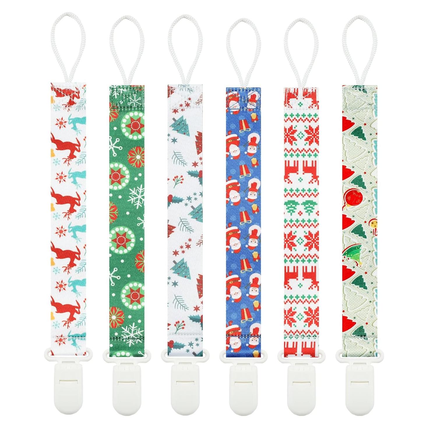 Clips de Chupete Navidad 6 Piezas - Seguridad y Estilo