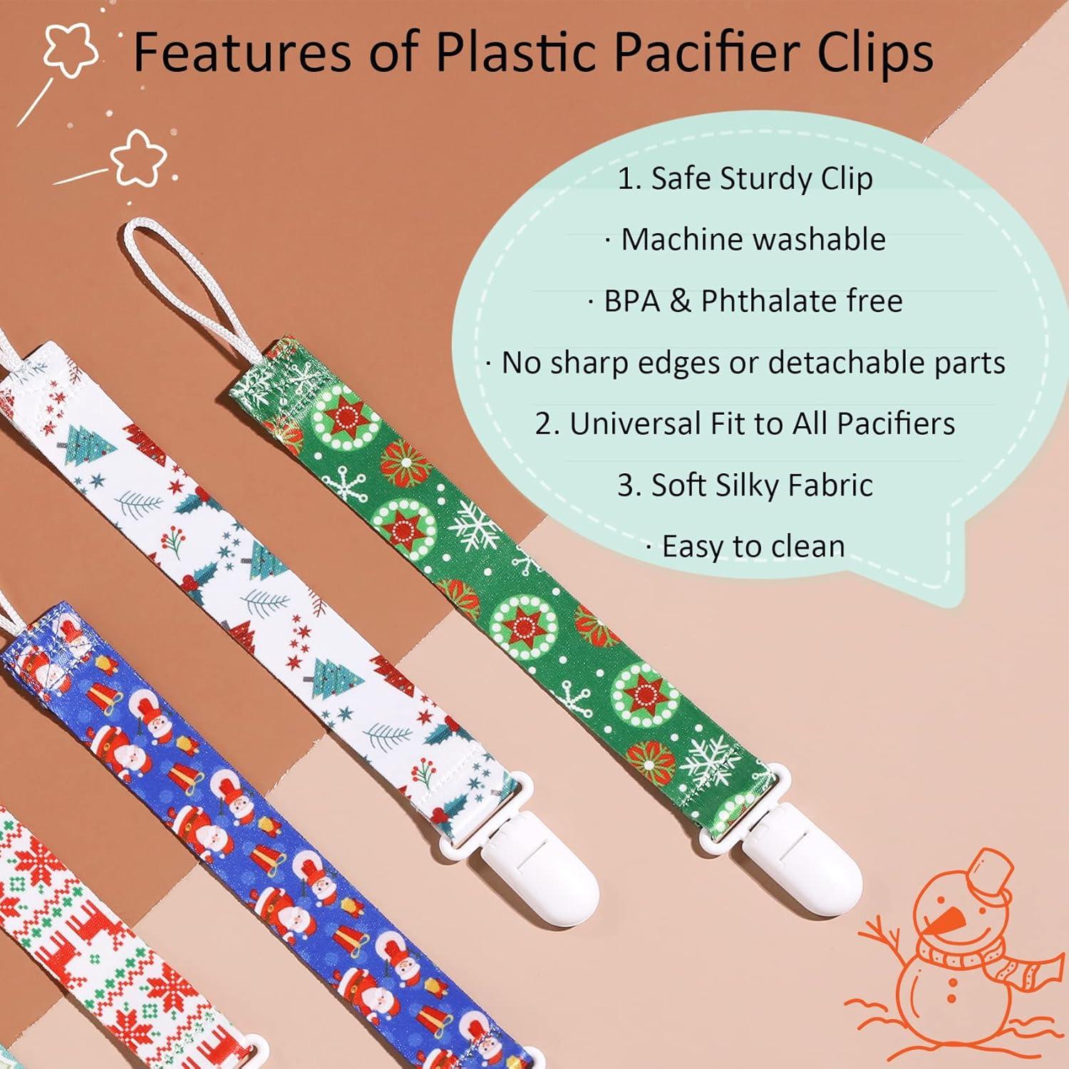 Clips de Chupete Navidad 6 Piezas - Seguridad y Estilo