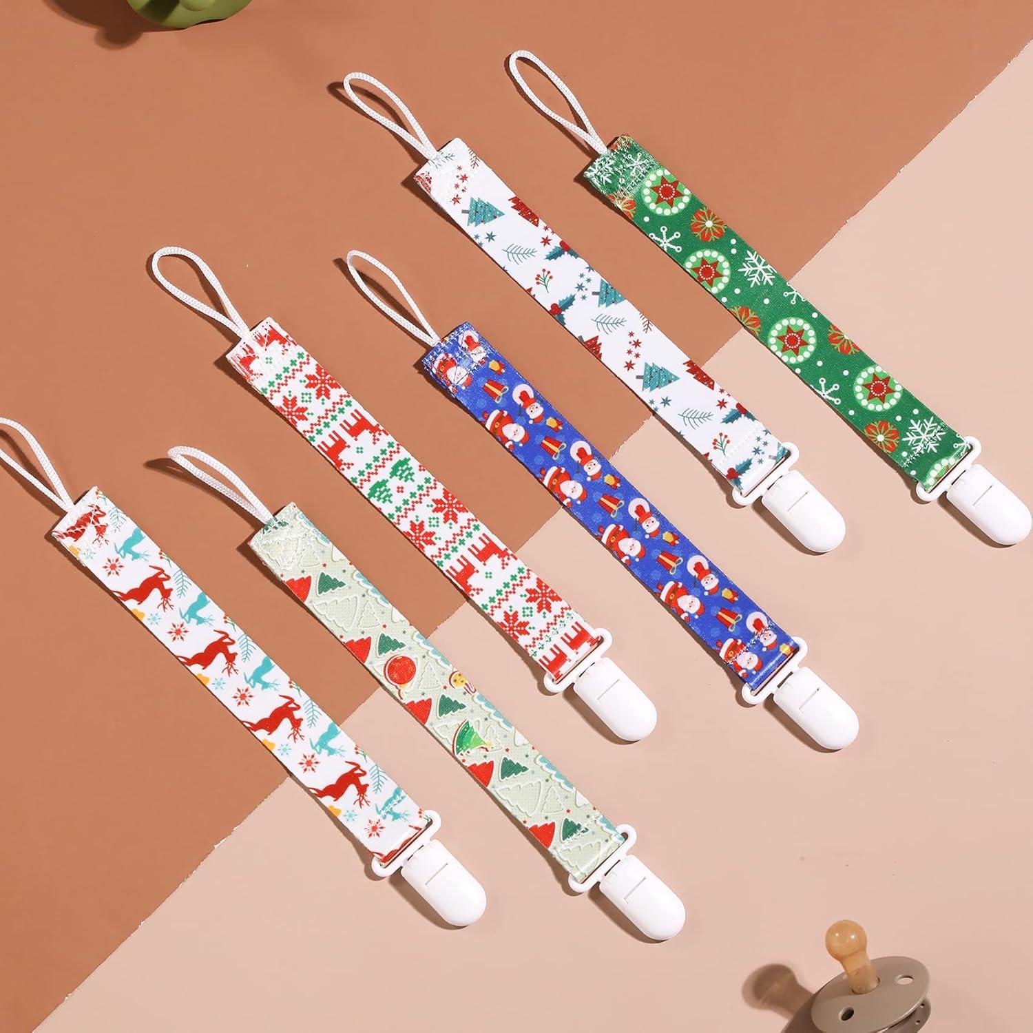 Clips de Chupete Navidad 6 Piezas - Seguridad y Estilo