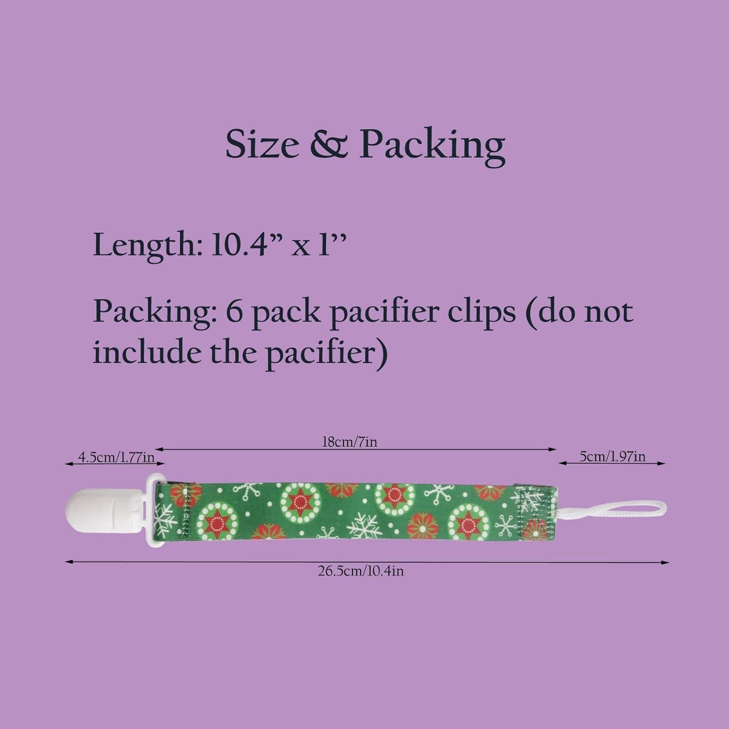 Clips de Chupete Navidad 6 Piezas - Seguridad y Estilo