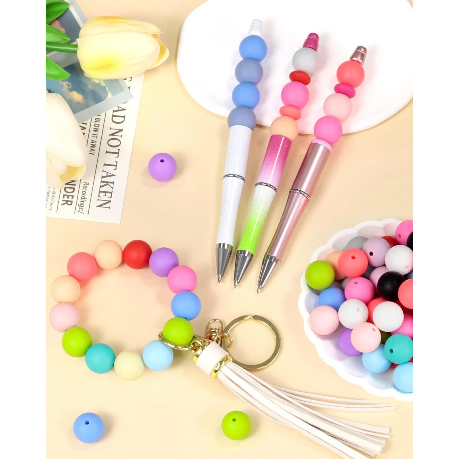 120 Perlas de Silicona 15mm FIVEIZERO en 20 Colores Mezclados