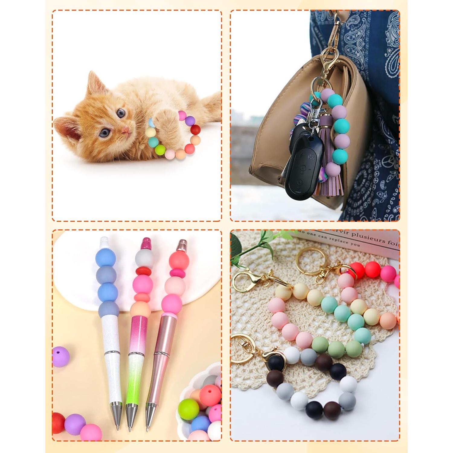 120 Perlas de Silicona 15mm FIVEIZERO en 20 Colores Mezclados