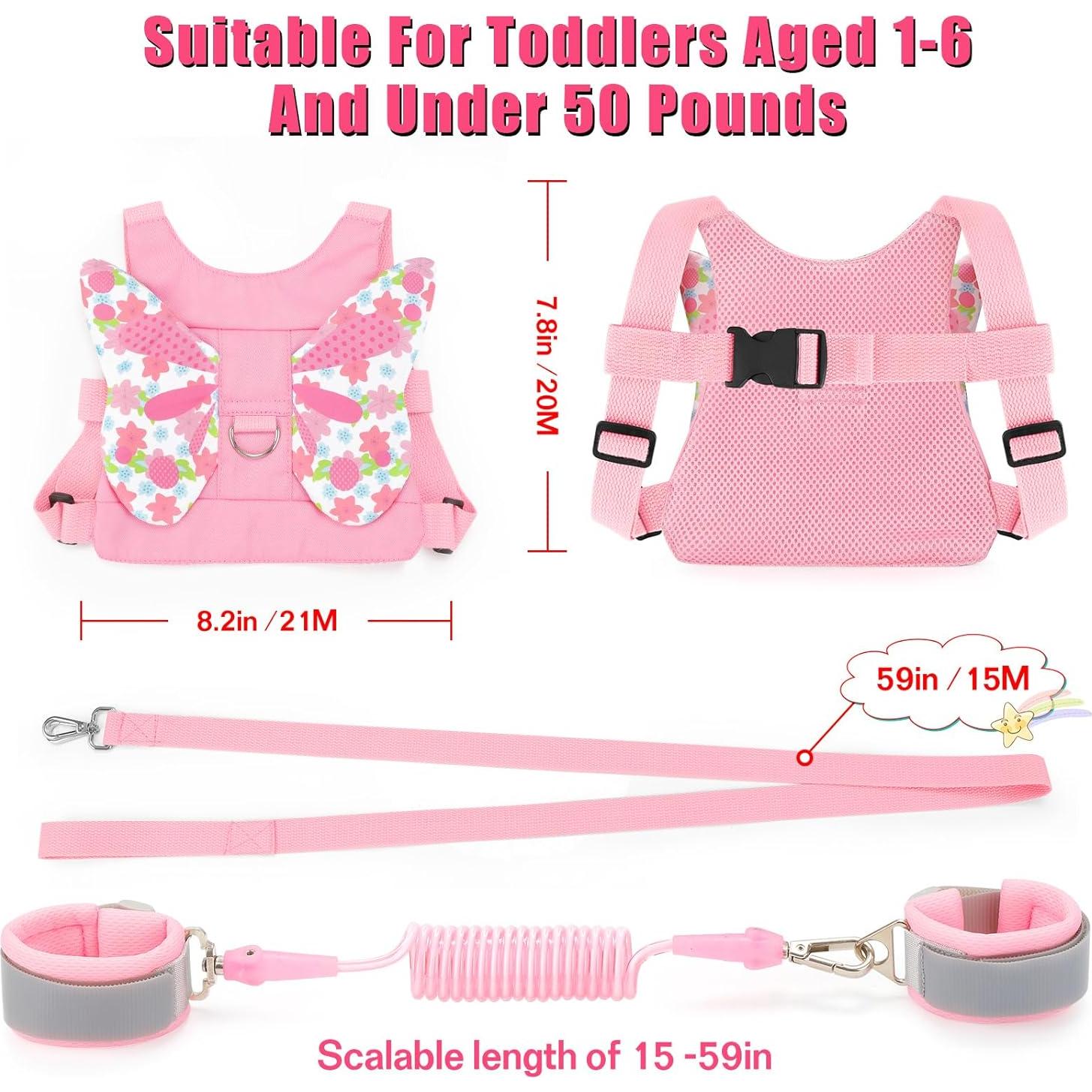 Correa Antipérdida para Niños Rosa - Arnés de Seguridad