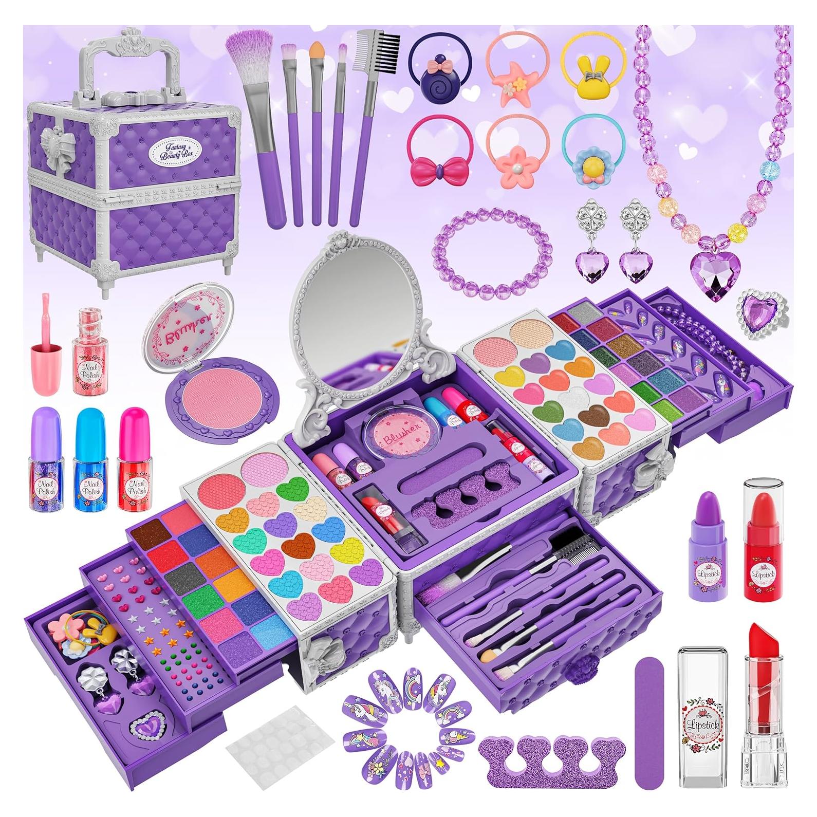 Kit de Maquillaje para Niñas 99 Piezas Kuovei - Cosméticos Lavables