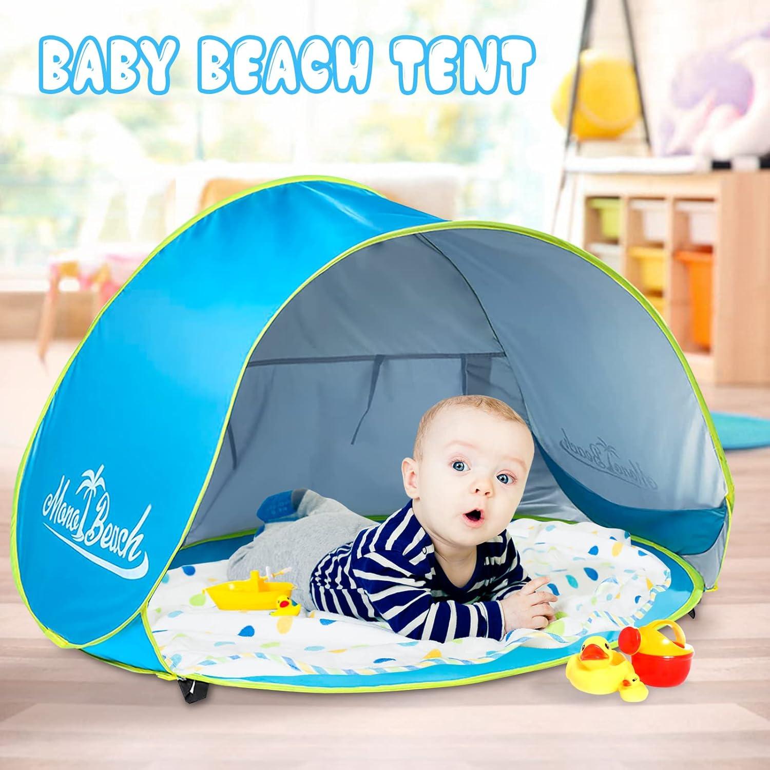 Tienda de Playa para Bebés Monobeach Azul Protección UV 50+