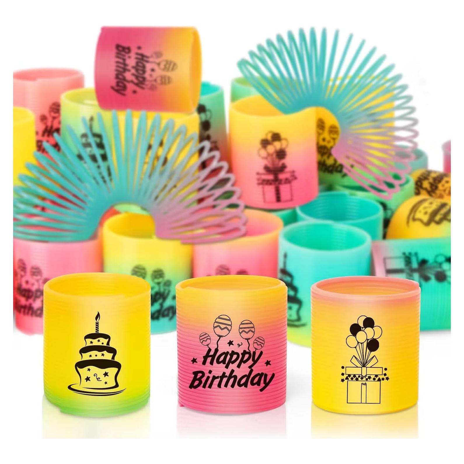 Paquete de 36 Resortes Mágicos Arcoíris CleverZone para Niños