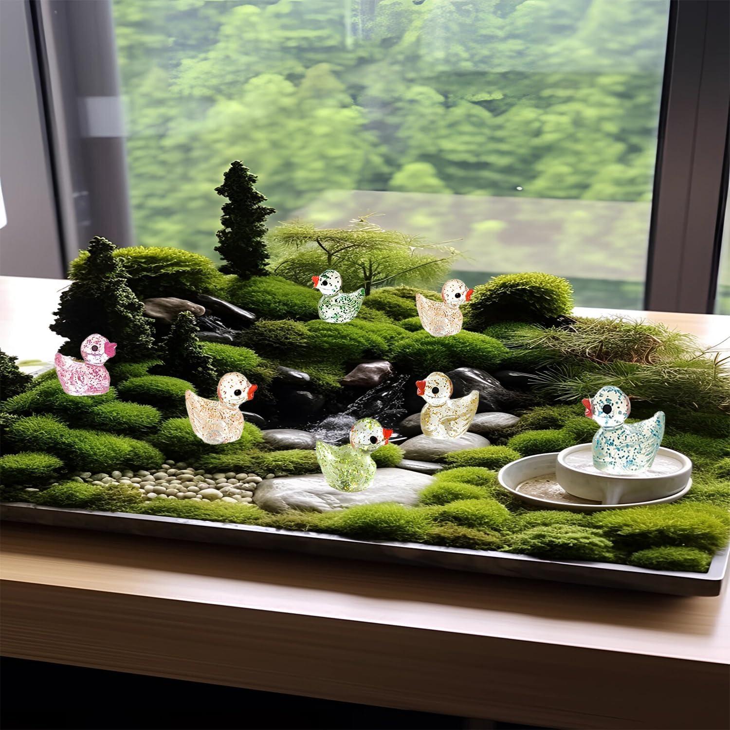 Paquete de 36 Patitos Miniatura de Resina Brillantes