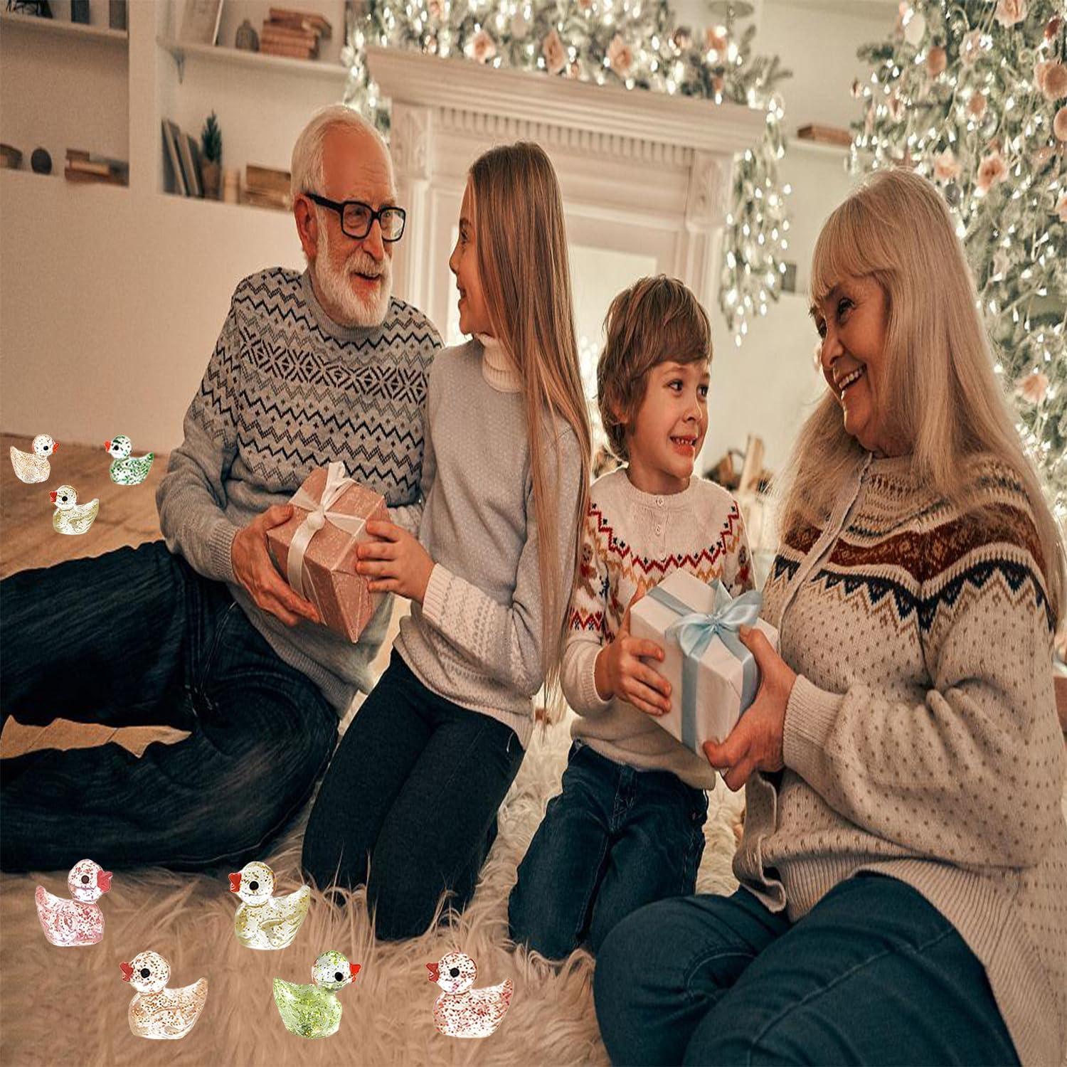 Paquete de 36 Patitos Miniatura de Resina Brillantes