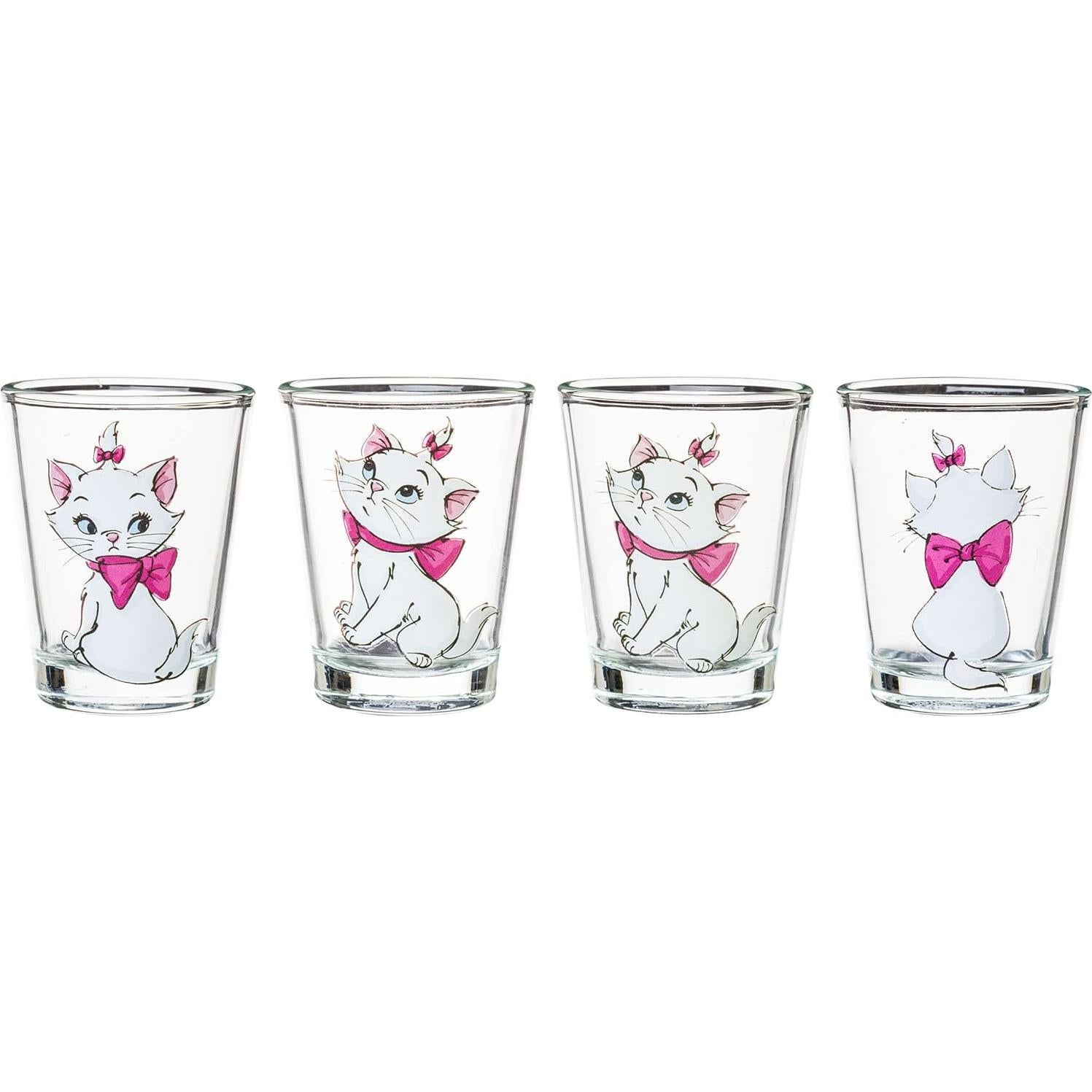 Juego de 4 Mini Vasos Silver Buffalo Aristocats Marie 44 ml