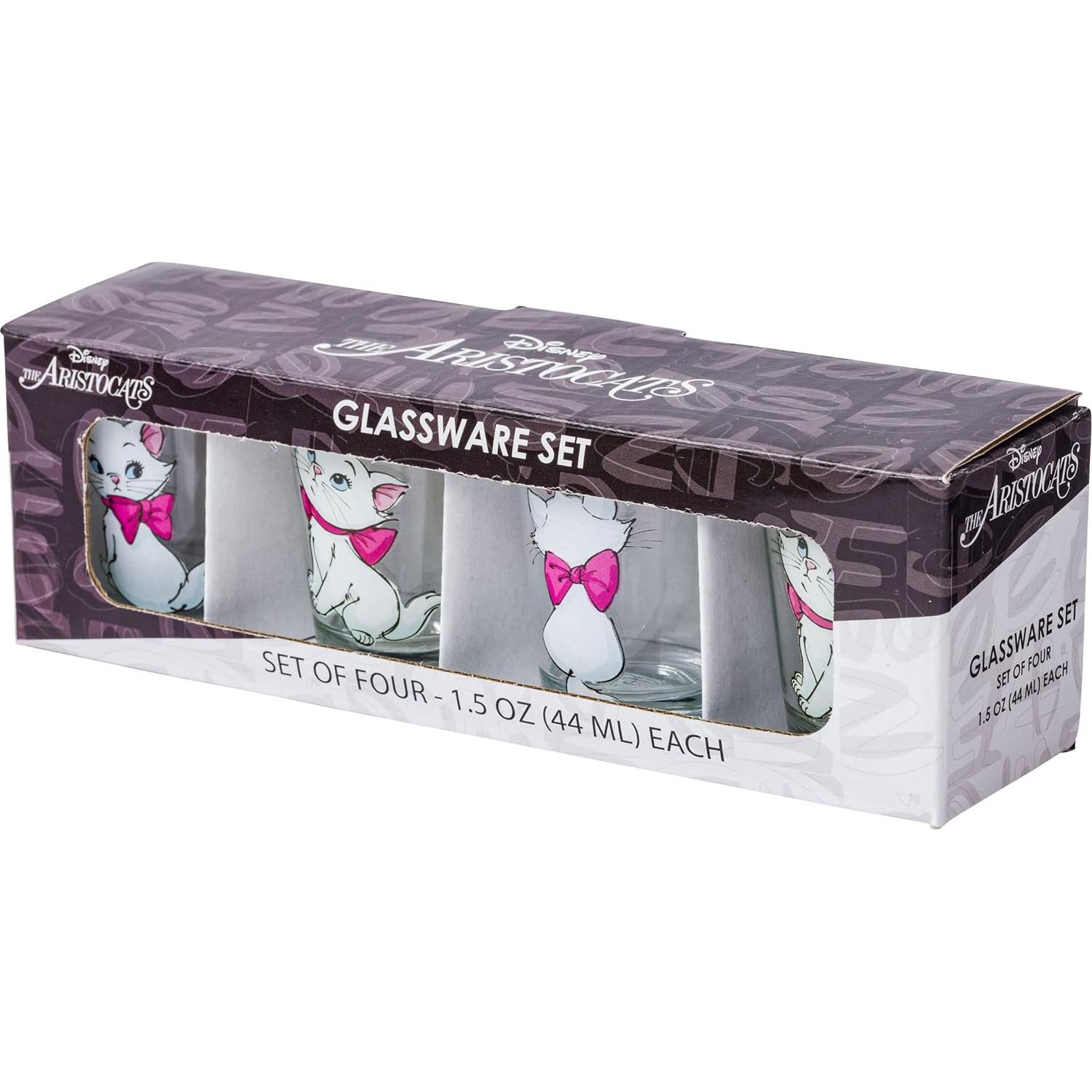 Juego de 4 Mini Vasos Silver Buffalo Aristocats Marie 44 ml