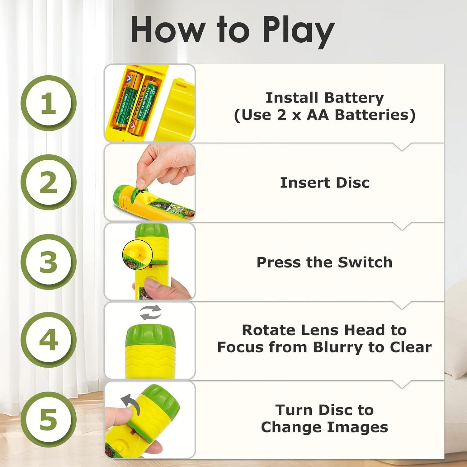 Proyector de Linterna para Niños Pup Go con 24 Imágenes