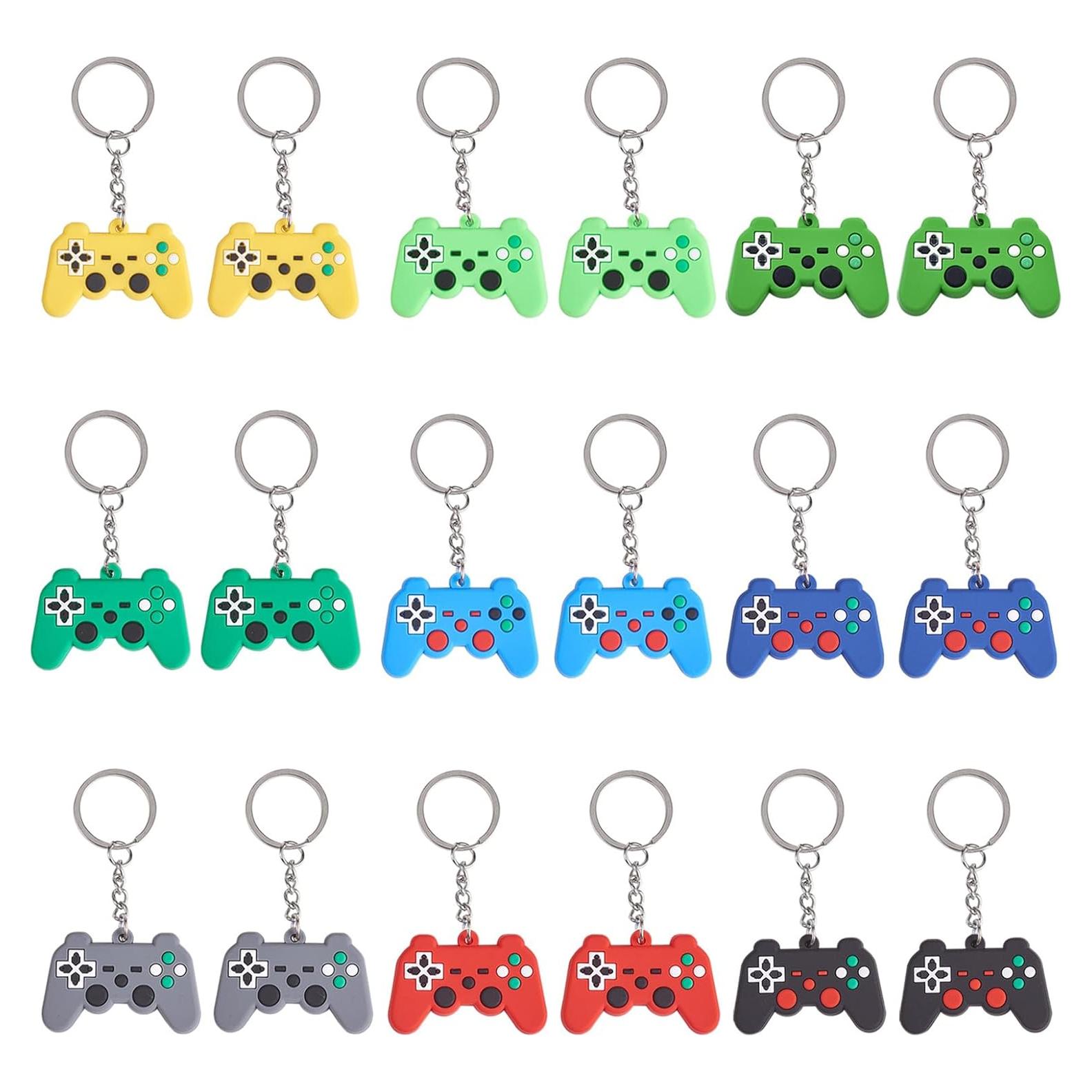 Llavero de Controlador de Juego PVC 18 Piezas 9 Colores