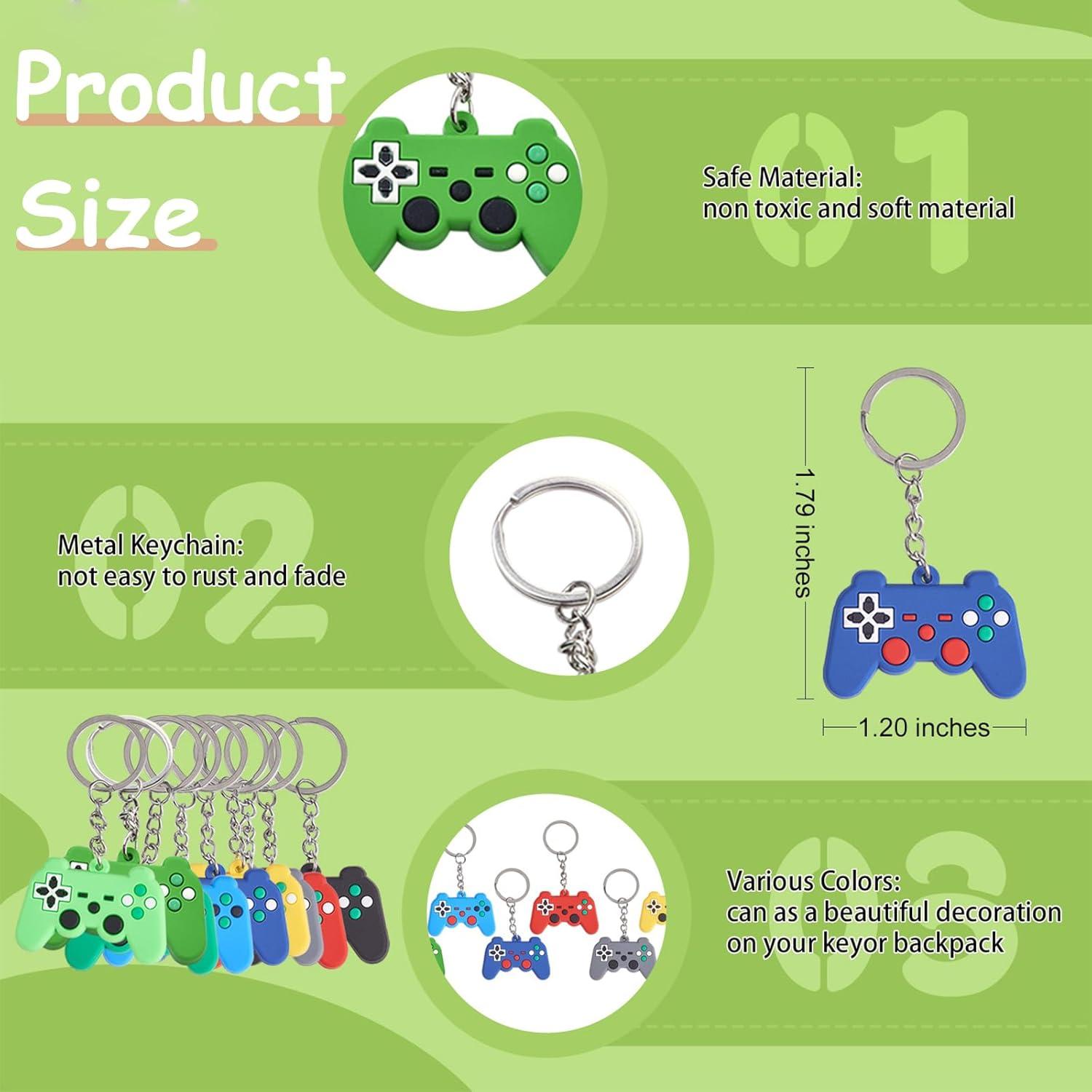 Llavero de Controlador de Juego PVC 18 Piezas 9 Colores