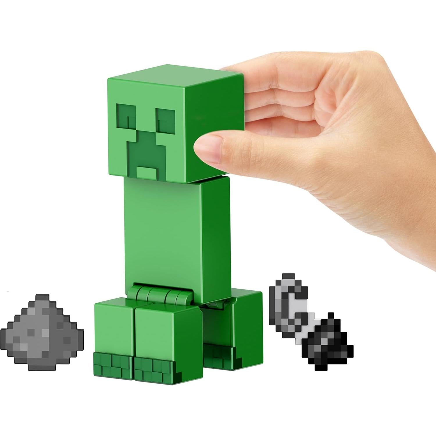 Figura de Acción Creeper Mattel Minecraft 8.26 cm con Accesorios