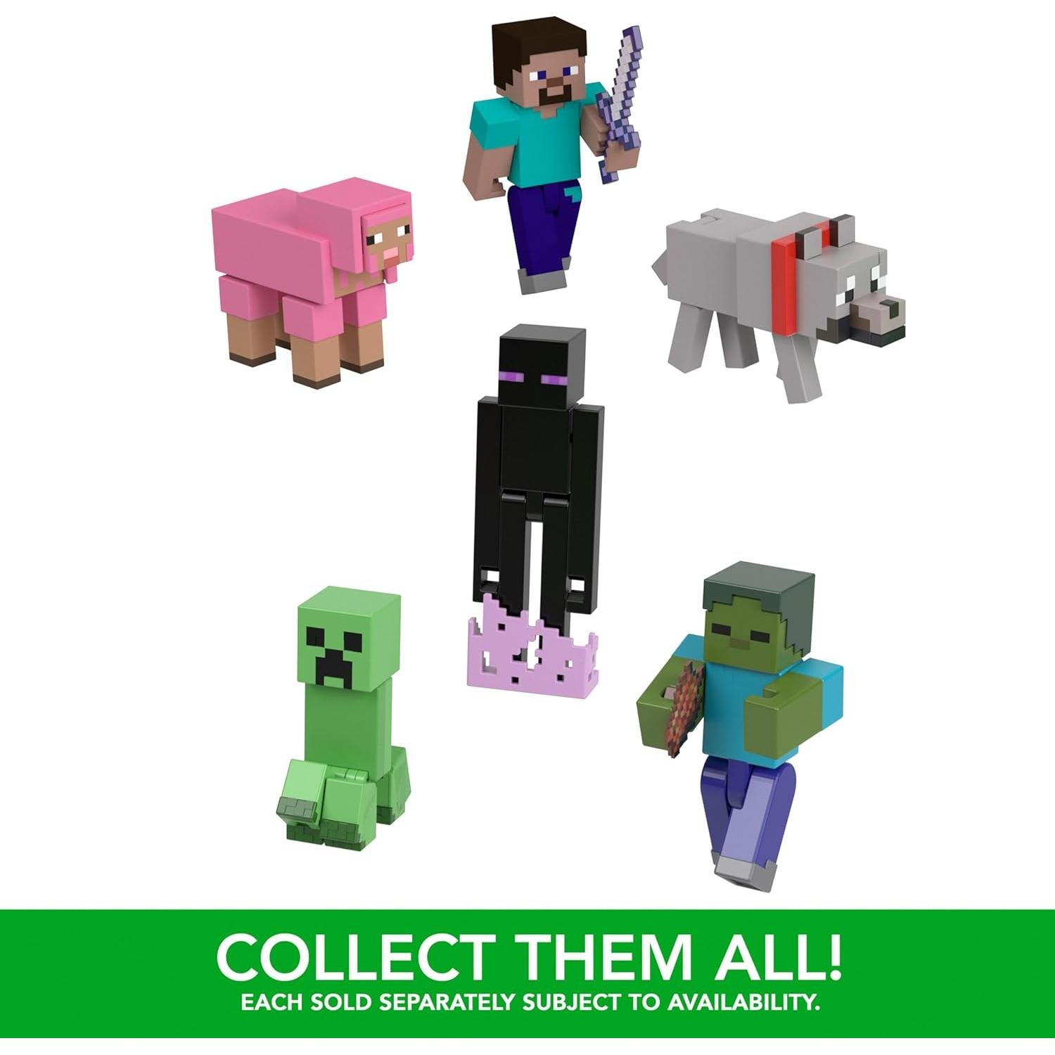 Figura de Acción Creeper Mattel Minecraft 8.26 cm con Accesorios
