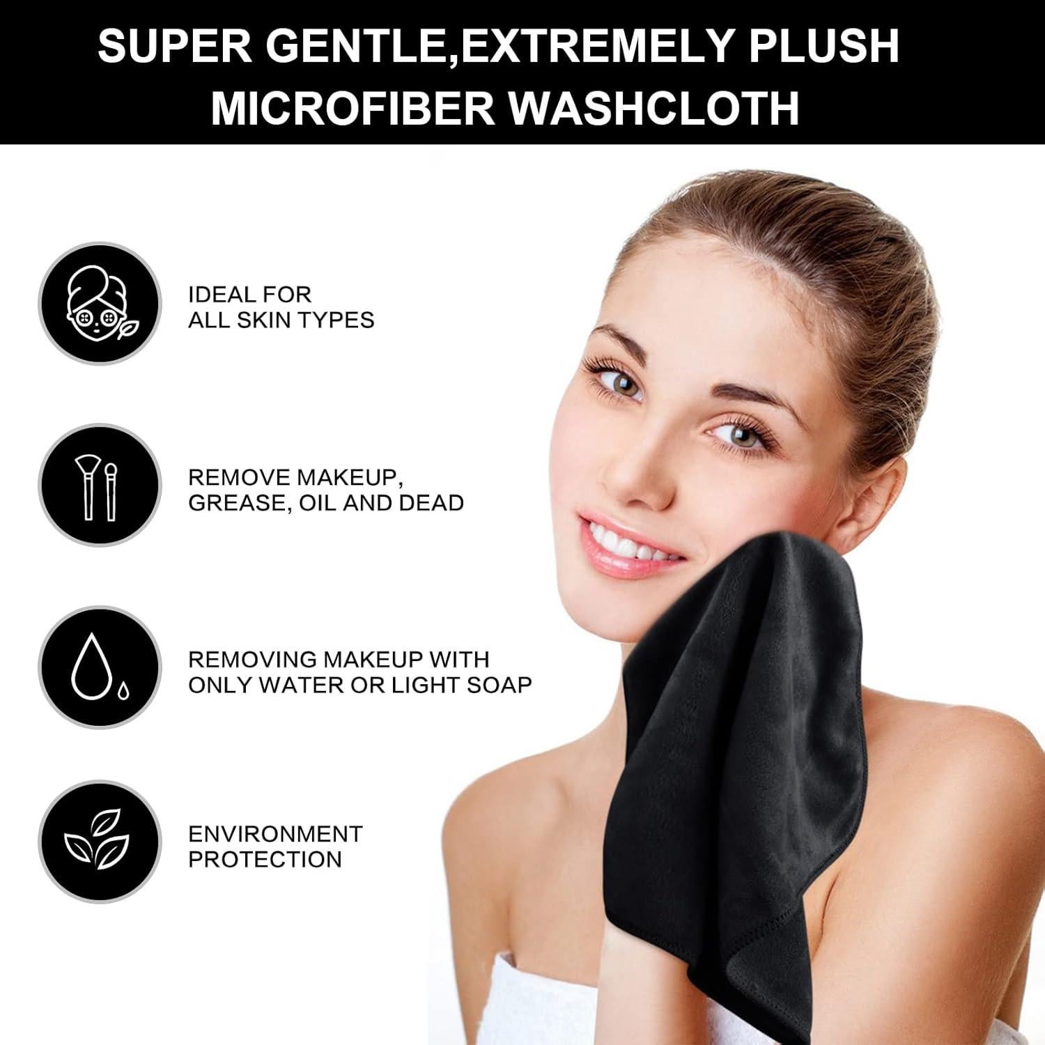 Paños Faciales de Microfibra SINLAND 30x30cm 10 Unidades