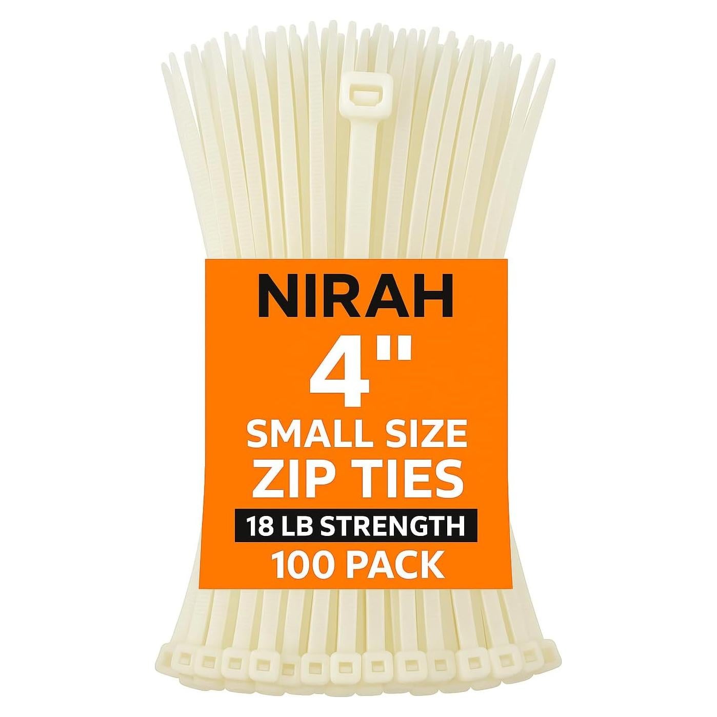 Bridas Transparentes Nirah 10 cm - 100 Piezas, 8.16 kg Resistencia