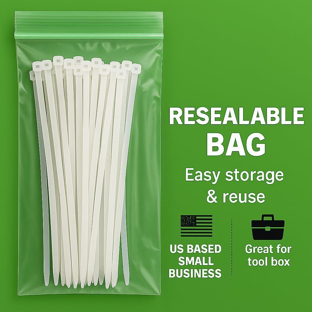 Bridas Transparentes Nirah 10 cm - 100 Piezas, 8.16 kg Resistencia