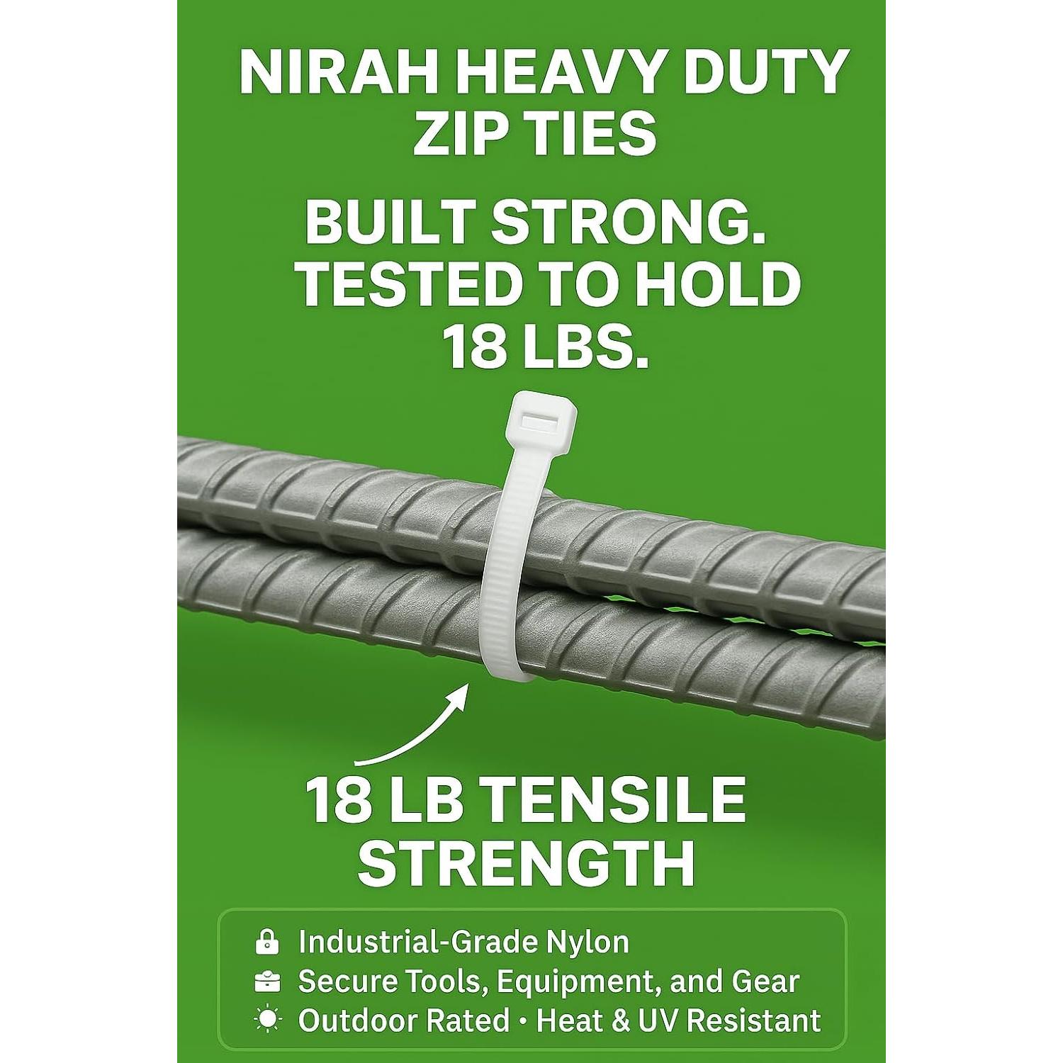 Bridas Transparentes Nirah 10 cm - 100 Piezas, 8.16 kg Resistencia