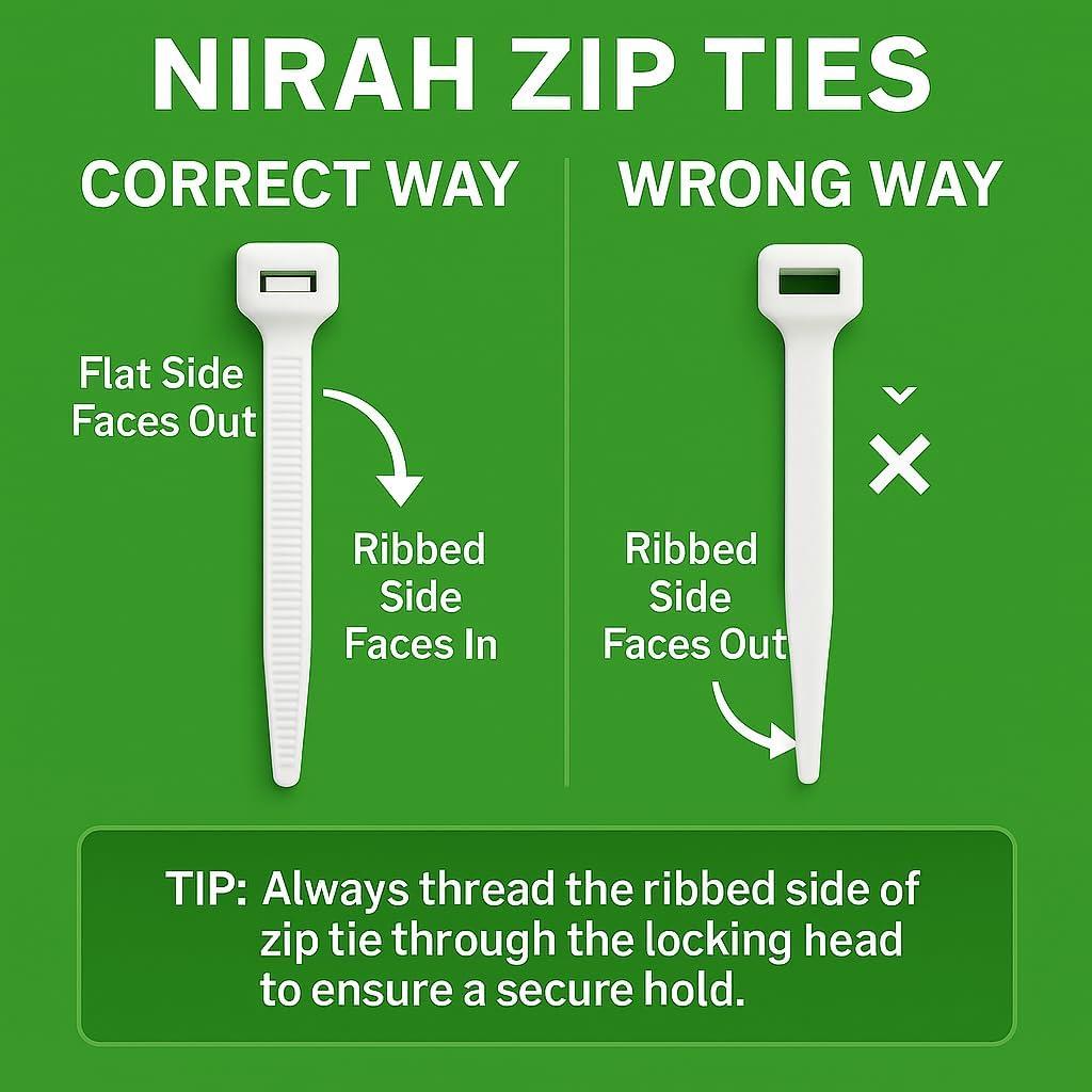 Bridas Transparentes Nirah 10 cm - 100 Piezas, 8.16 kg Resistencia