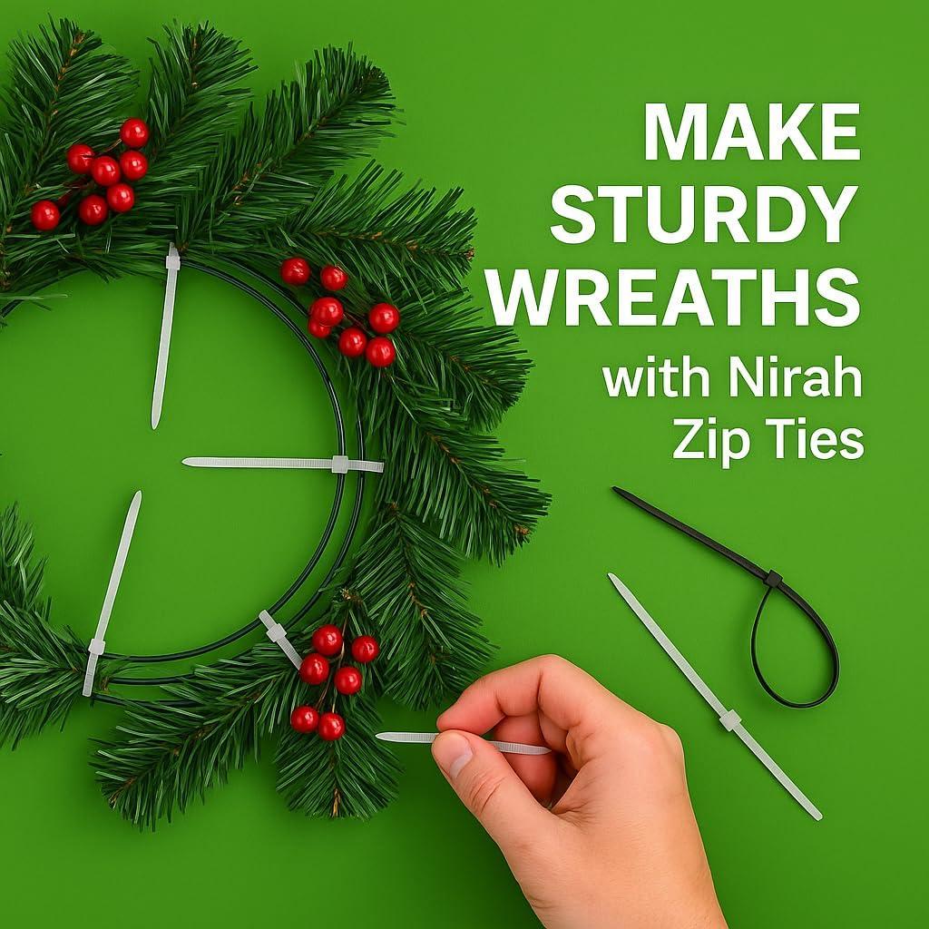 Bridas Transparentes Nirah 10 cm - 100 Piezas, 8.16 kg Resistencia