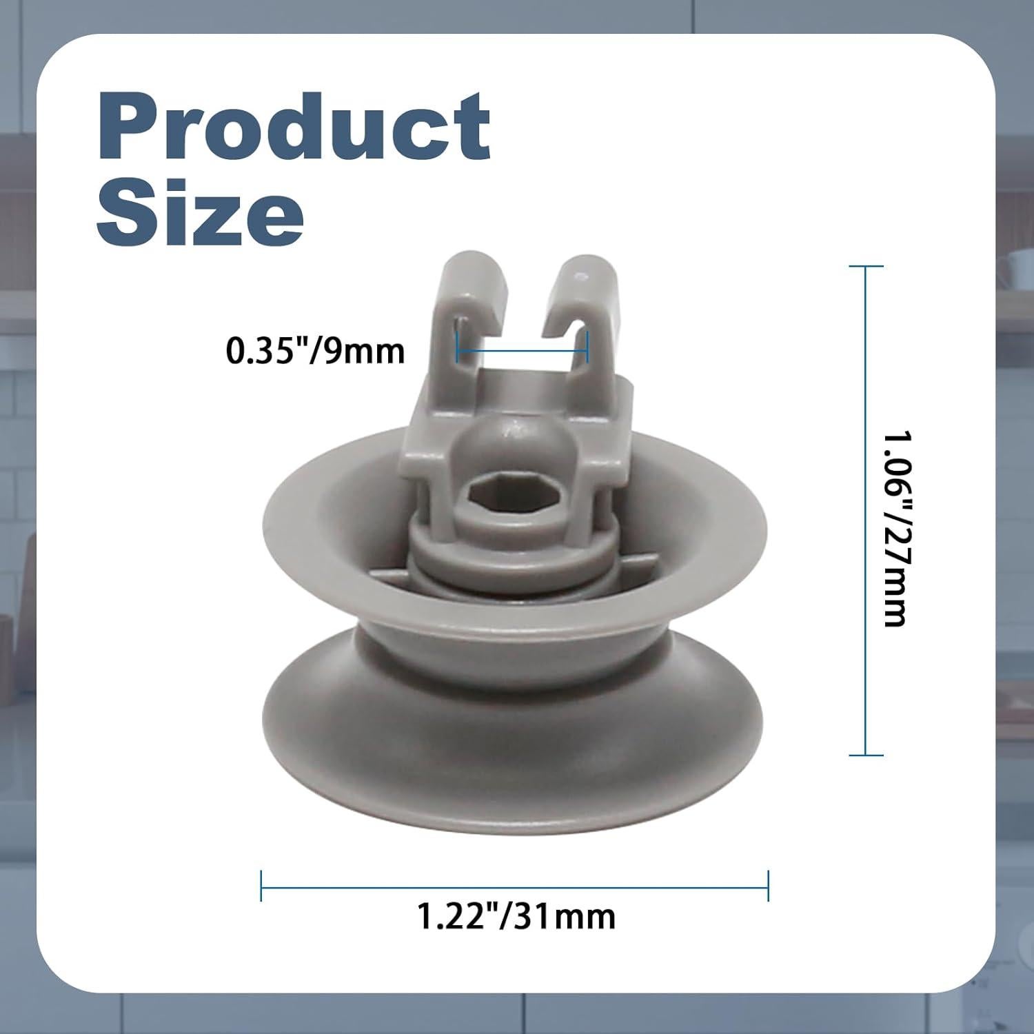 Conjunto de Ruedas para Estante Superior Bosch 8 Pcs Gris