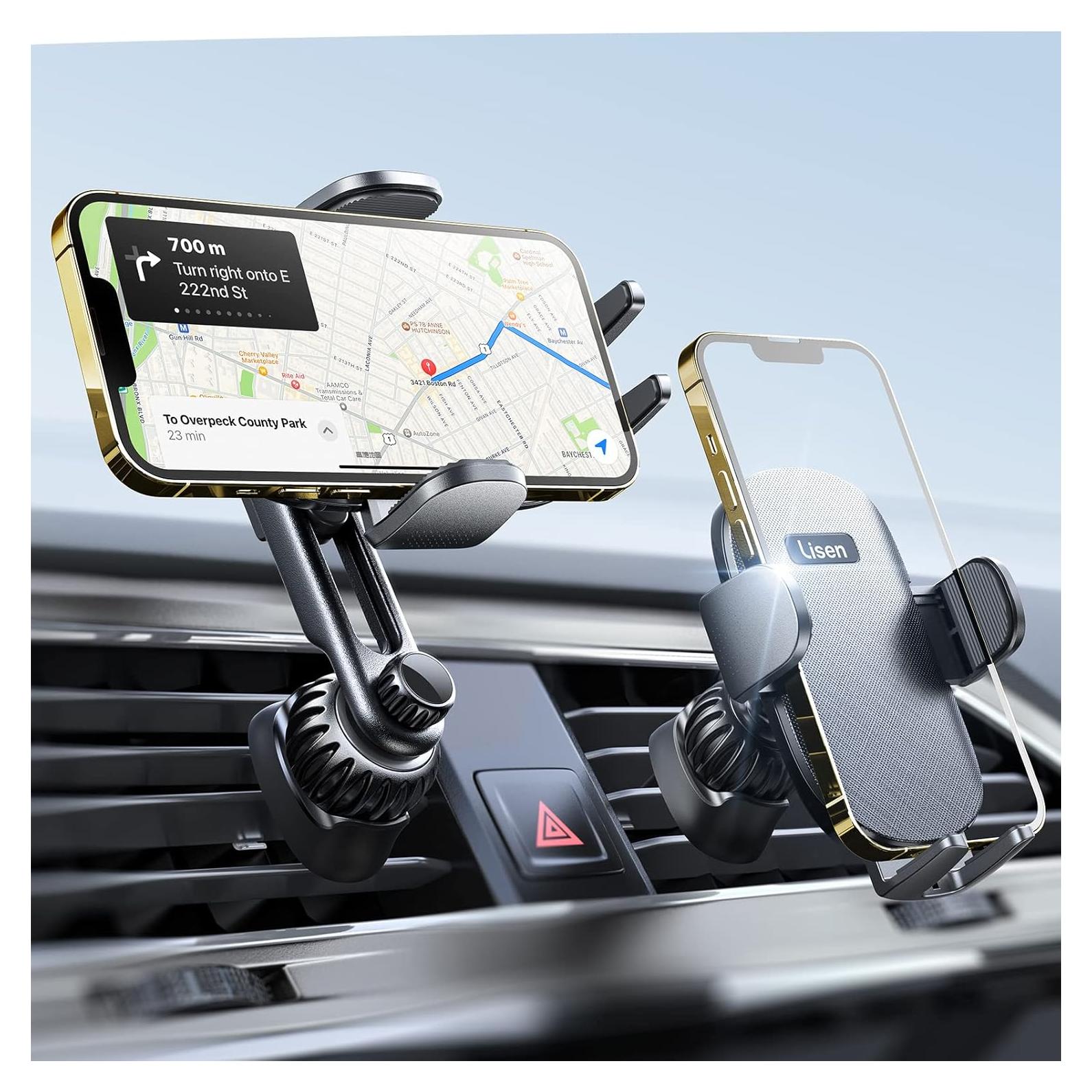 Soporte para Teléfono Móvil LISEN para Auto - Negro, 360°