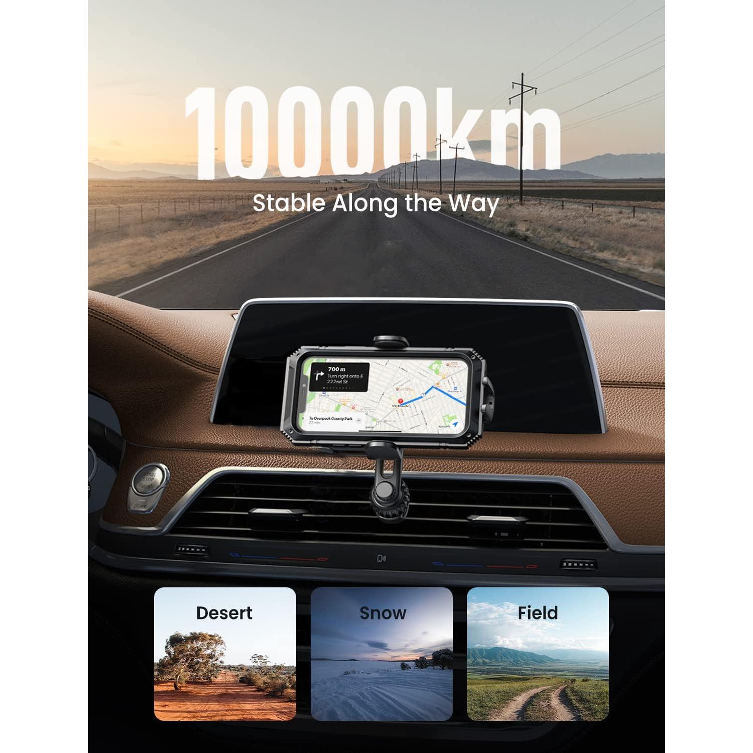 Soporte para Teléfono Móvil LISEN para Auto - Negro, 360°