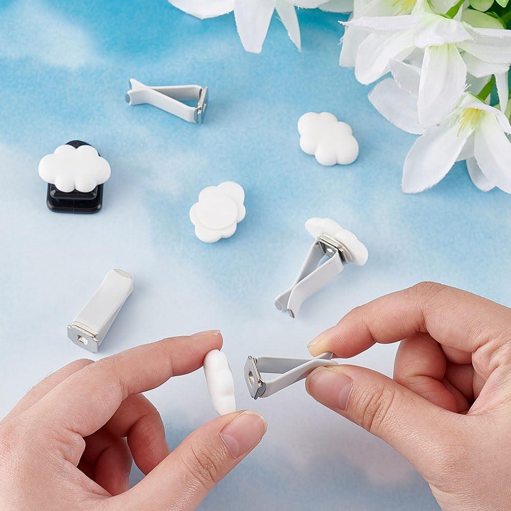 Clips de Ventilación de Aire OLYCRAFT Nube Blanca 5 Pcs