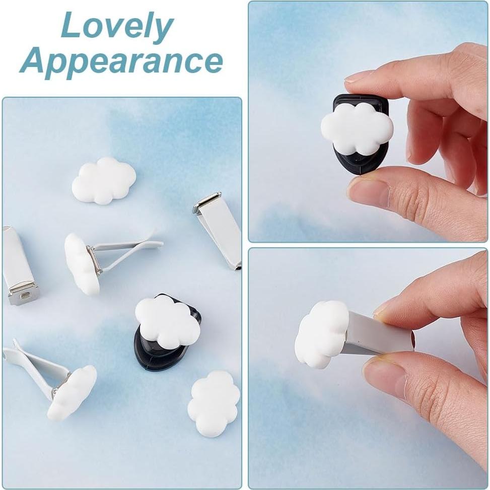Clips de Ventilación de Aire OLYCRAFT Nube Blanca 5 Pcs
