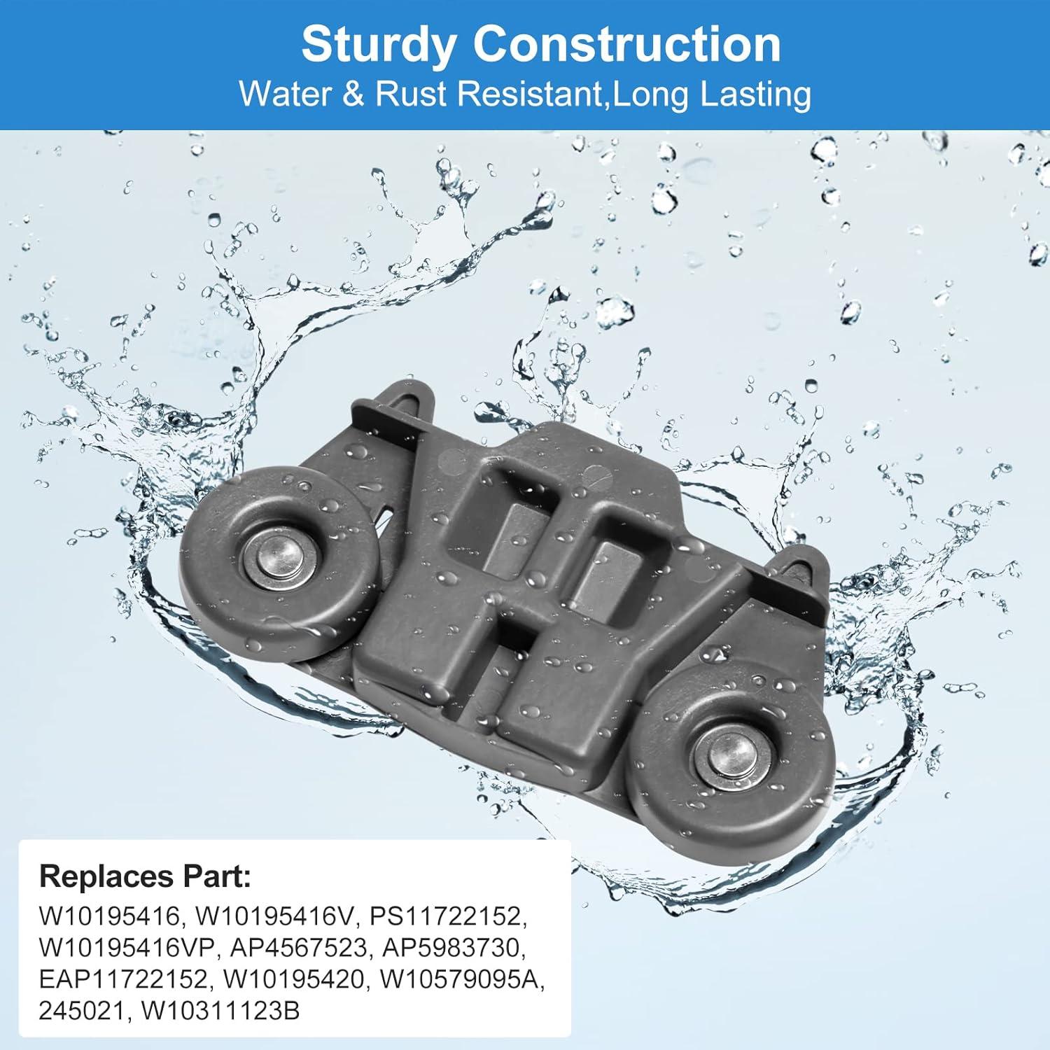 Ruedas de Lavavajillas Alvar W10195416V Paquete de 4