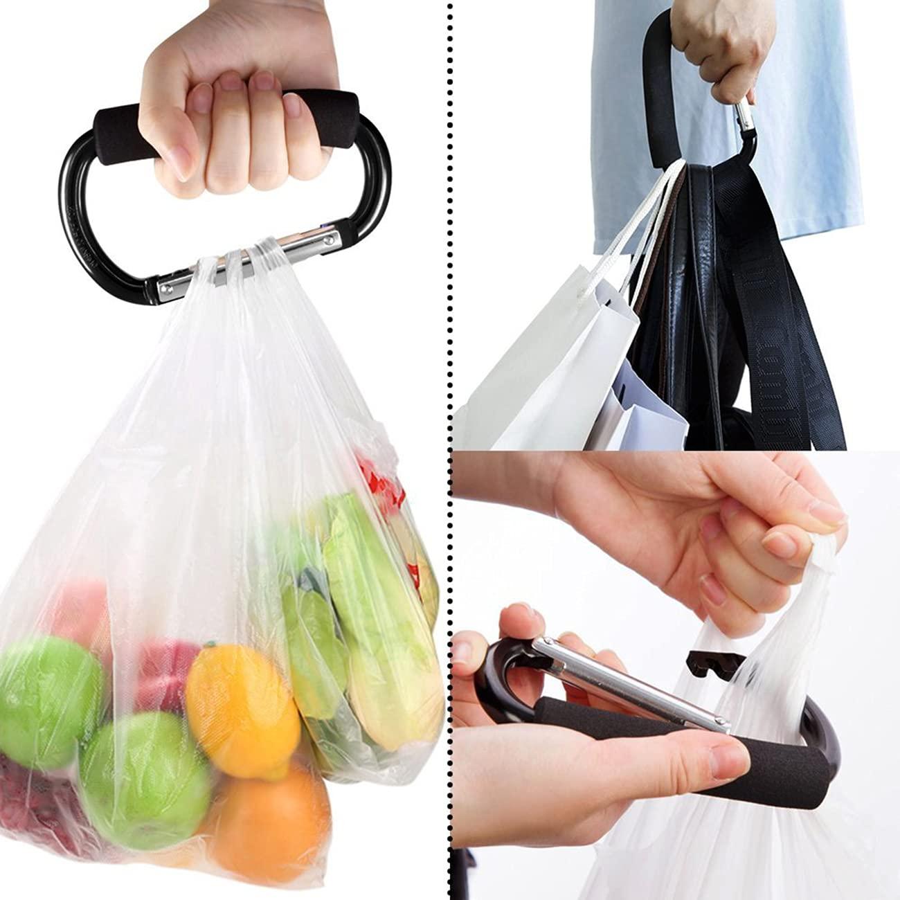 Ganchos para Cochecito BanYakong 2 Pcs Aluminio Negro 15.88 kg