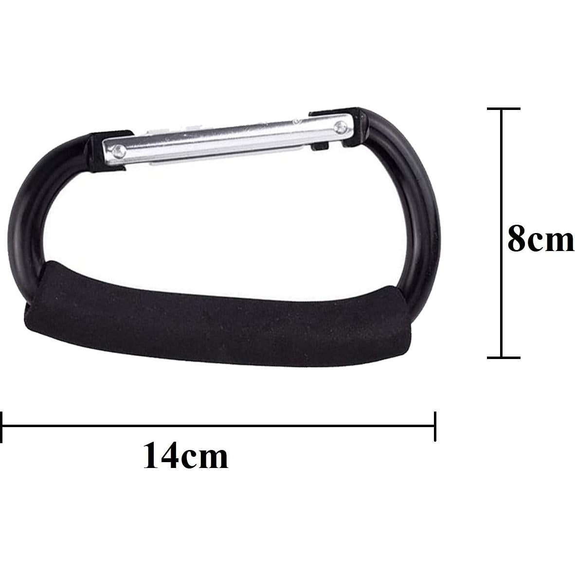 Ganchos para Cochecito BanYakong 2 Pcs Aluminio Negro 15.88 kg