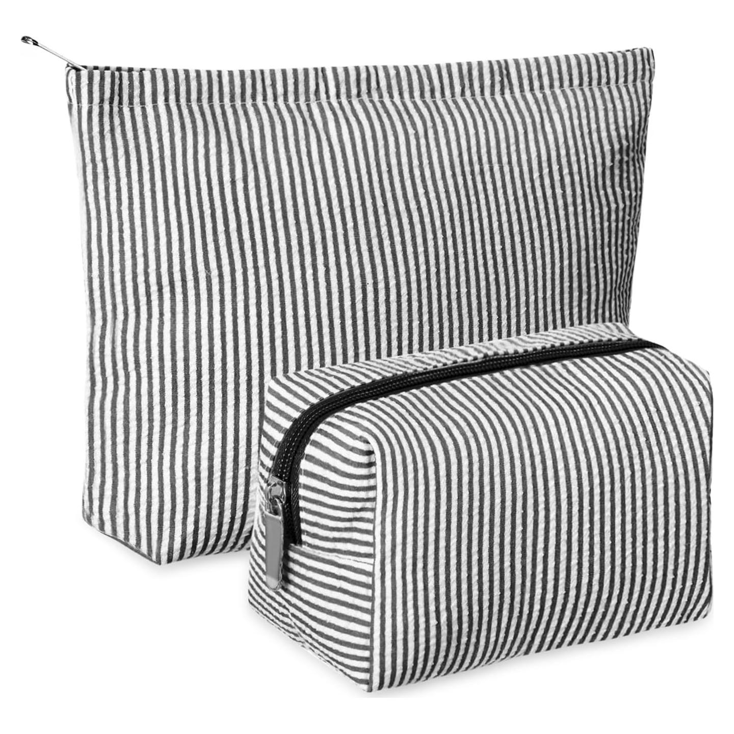 Juego de 2 Estuches de Maquillaje Huhumy Negro 25x17cm y 16x9cm