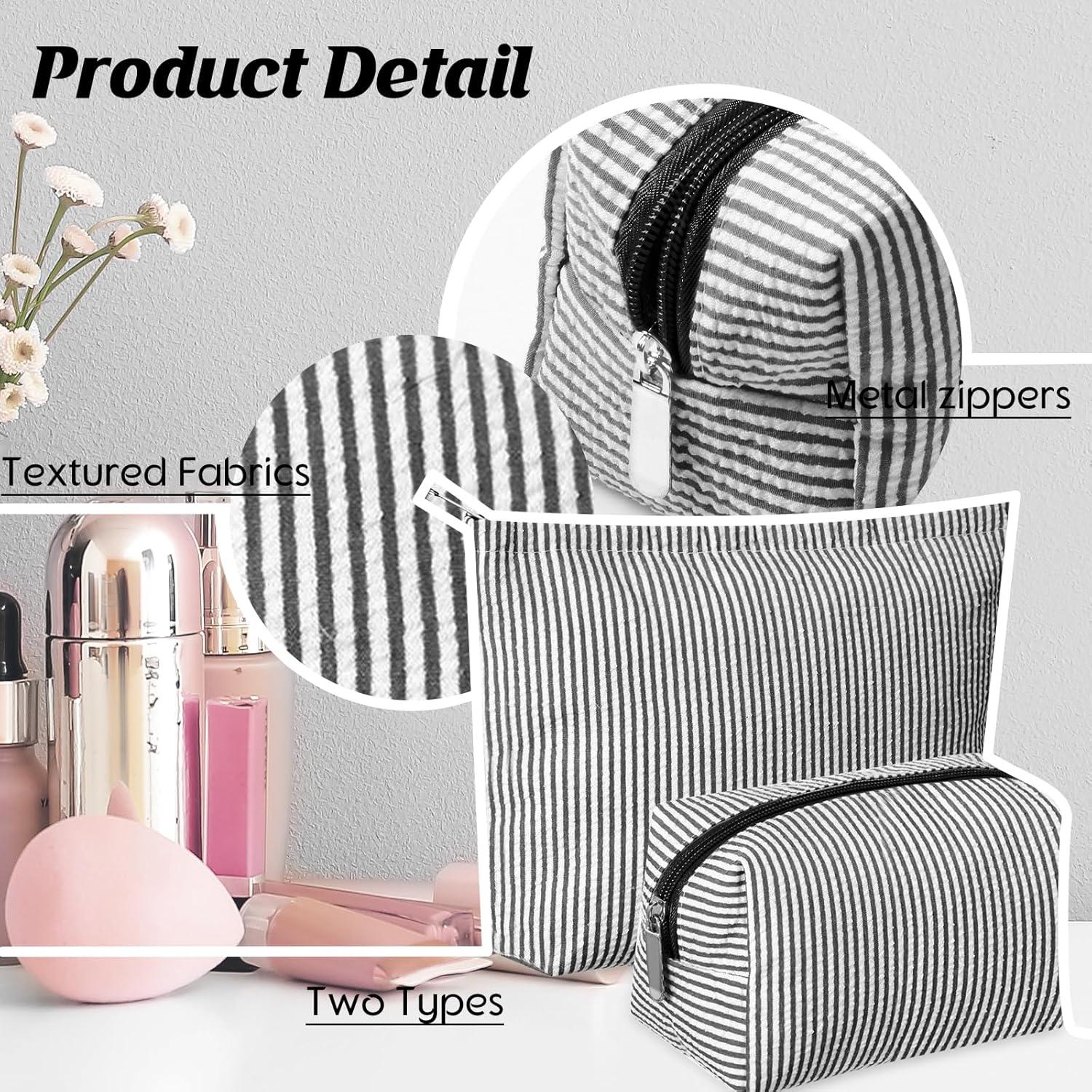 Juego de 2 Estuches de Maquillaje Huhumy Negro 25x17cm y 16x9cm