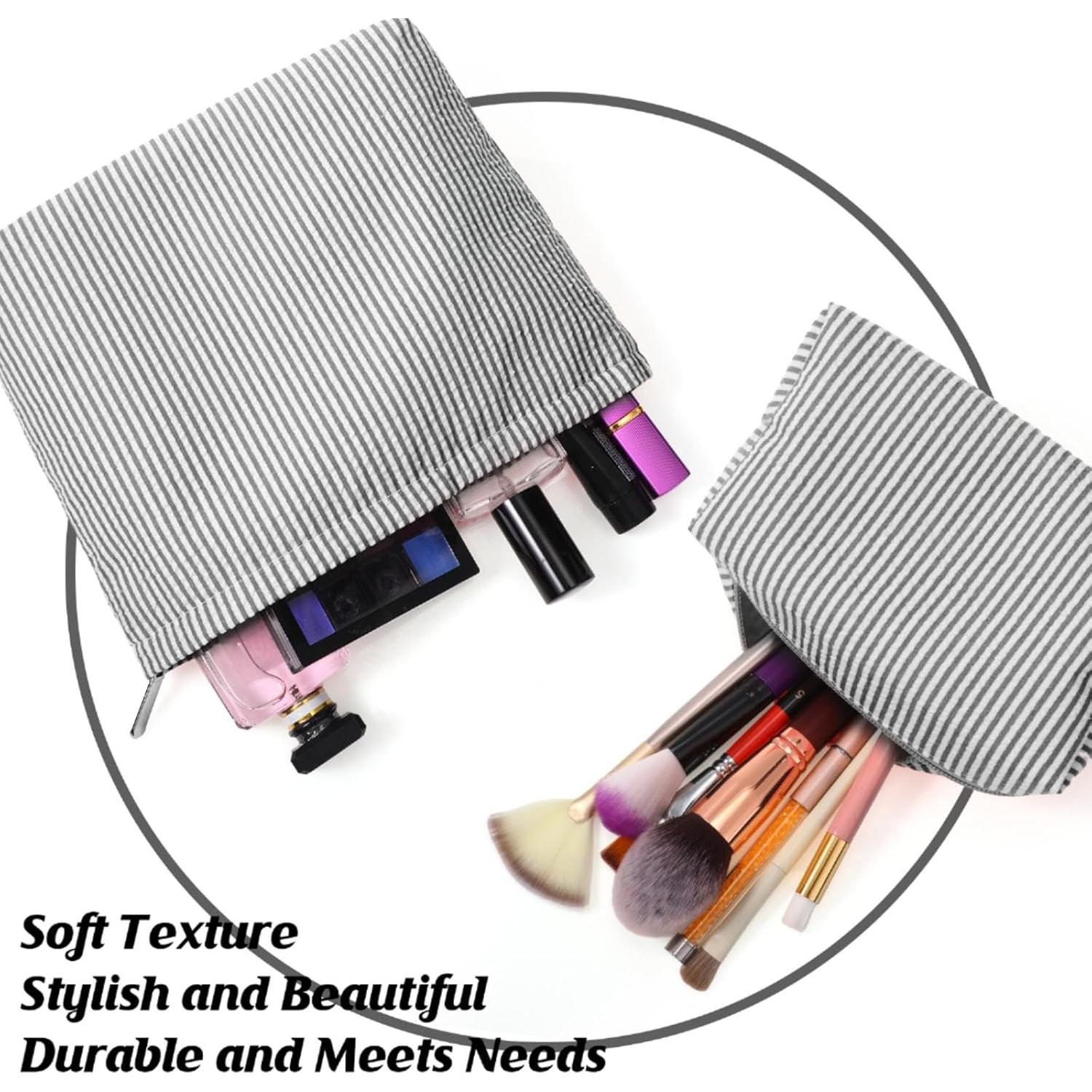 Juego de 2 Estuches de Maquillaje Huhumy Negro 25x17cm y 16x9cm