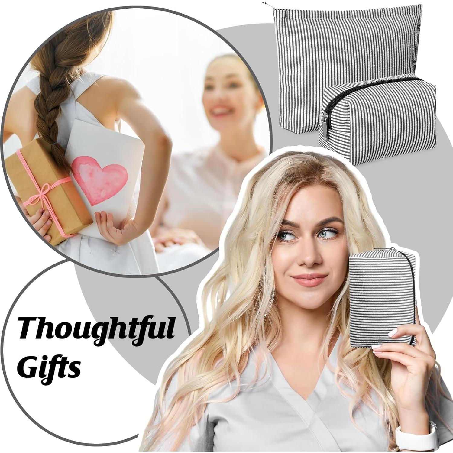 Juego de 2 Estuches de Maquillaje Huhumy Negro 25x17cm y 16x9cm