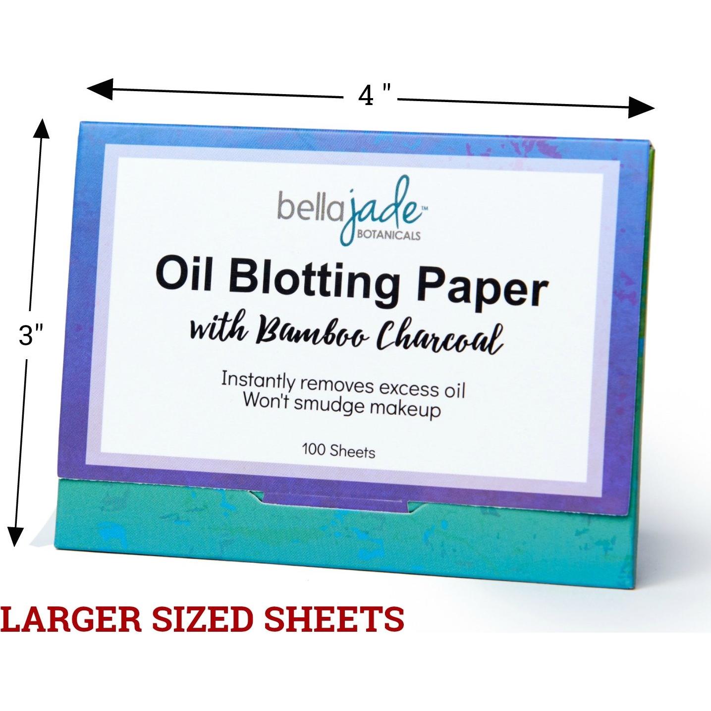 Hojas Absorbentes de Aceite Bella Jade - 200 Pañuelos Carbón