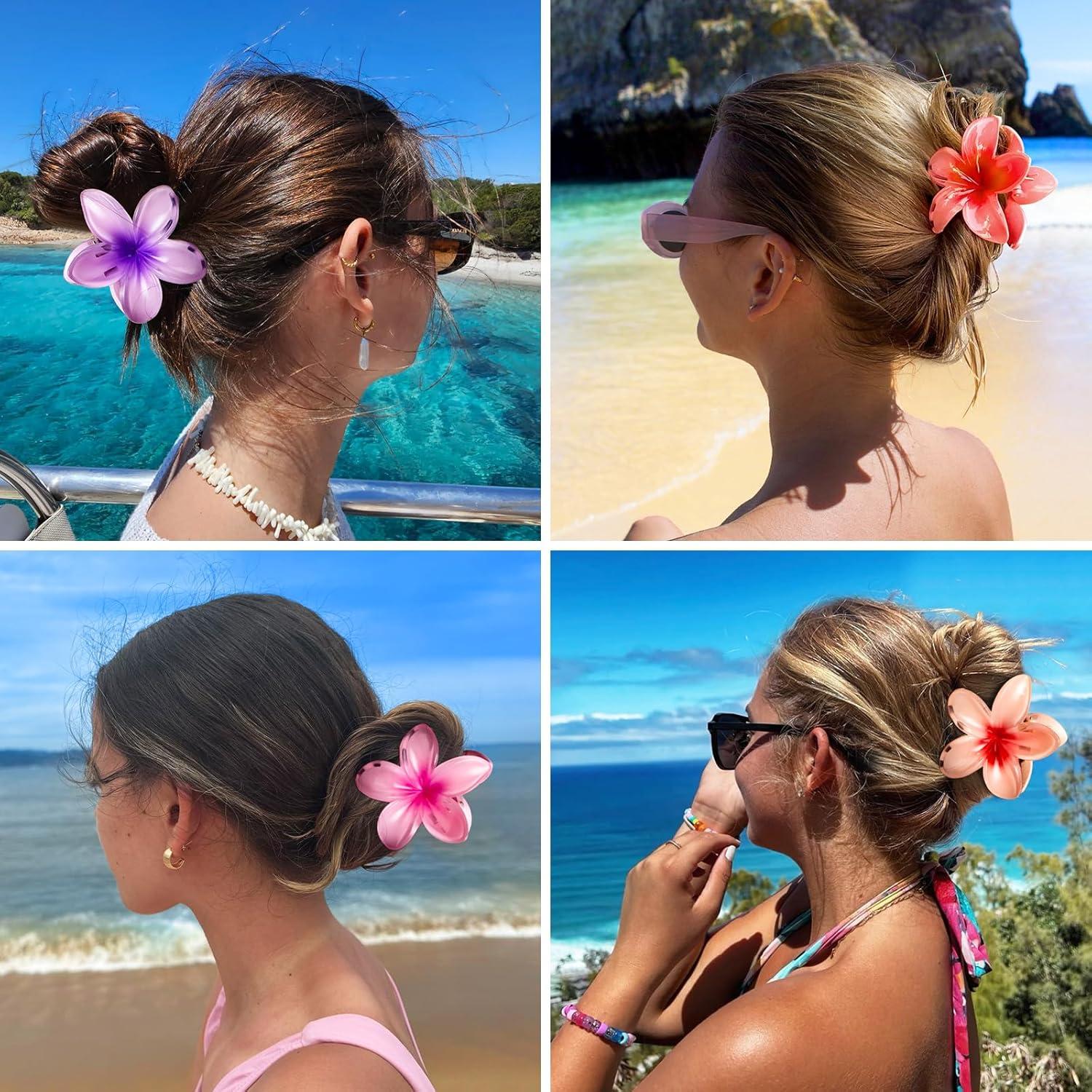 Paquete de 6 Clips de Pelo con Flor Vigorpace - Accesorios Lindo