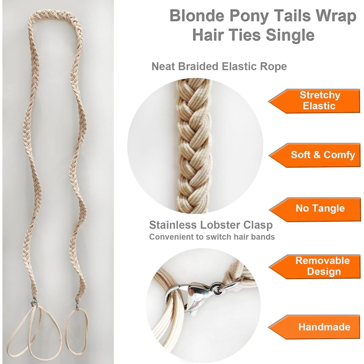 Tiras de Cabello Espiral Elásticas Merunone 86 cm para Cabello Grueso