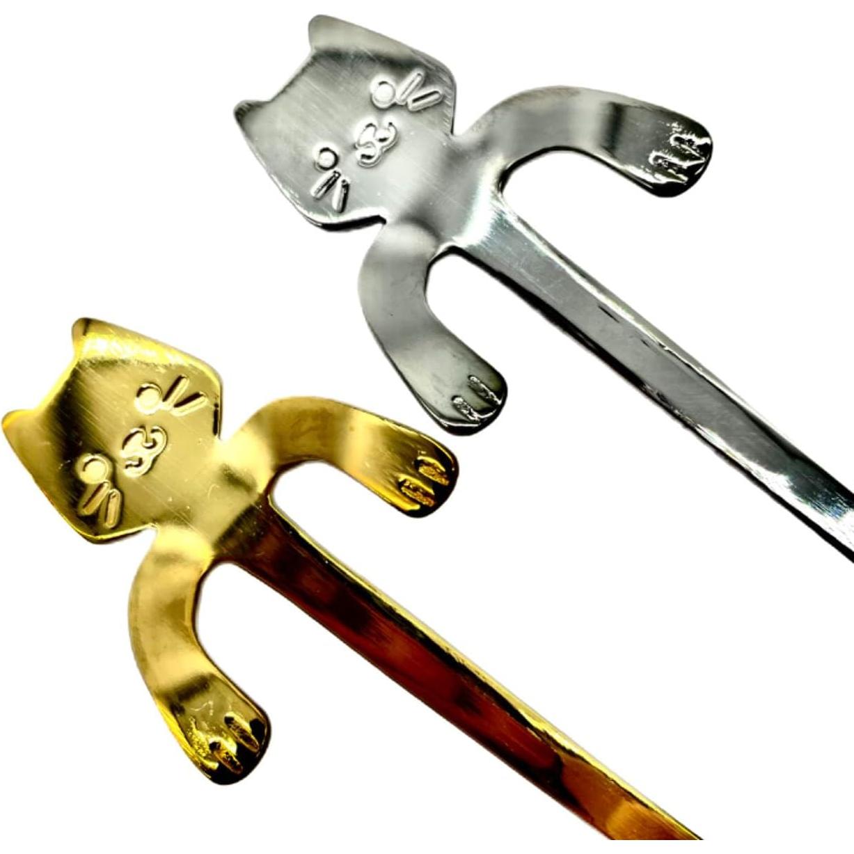 Cuchara de Gato Mini 4PCS Acero Inoxidable Lmlliang