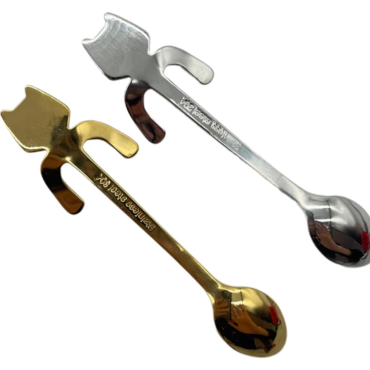 Cuchara de Gato Mini 4PCS Acero Inoxidable Lmlliang