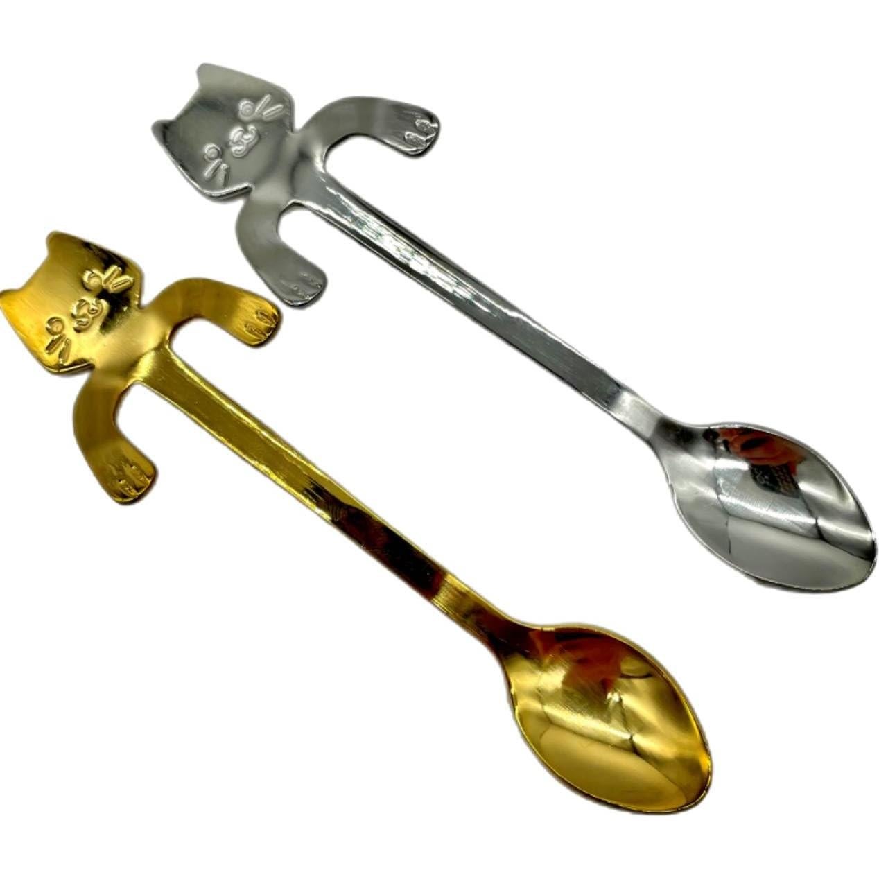 Cuchara de Gato Mini 4PCS Acero Inoxidable Lmlliang